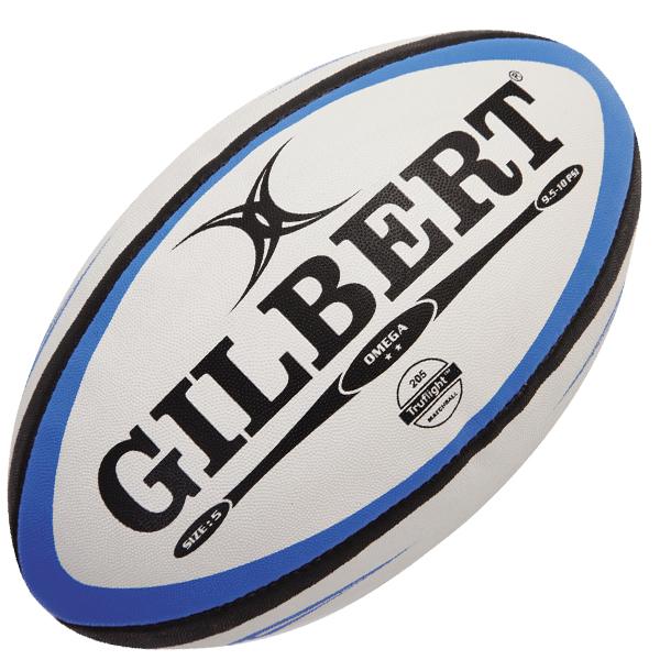Gilbert Omega Rugby Match Ball - Official Size 5 Rugby Ball for Competitive Games & Training - Perfect for Rugby Matches, Practice, and Sports Enthusiasts