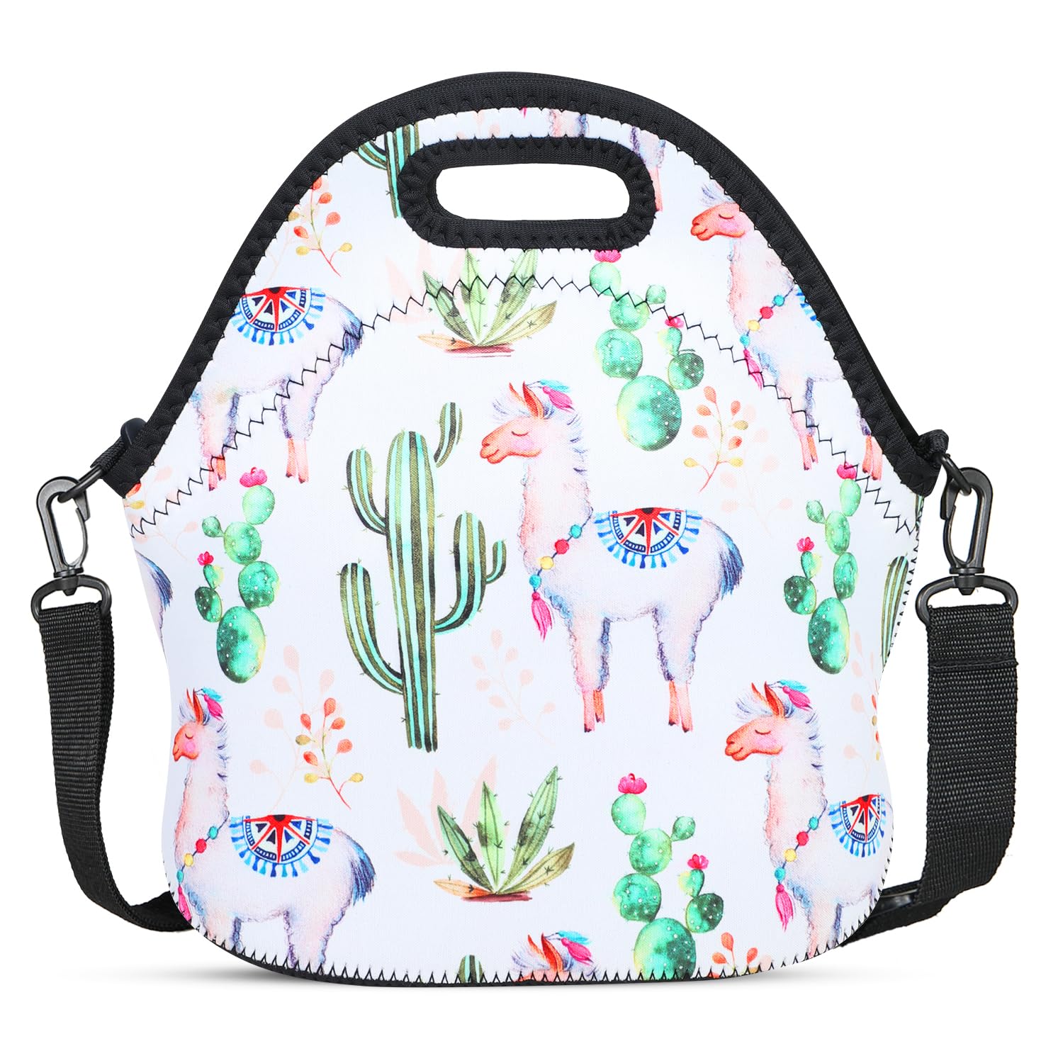 Violet Mist Insulated Neoprene Lunch Bag for Women & Men - Reusable Waterproof Lunch Tote with Extra Pocket & Zipper for Work, School, Picnics & Outdoor Activities - Perfect Gift for Adults