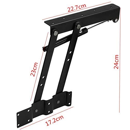 2-Pack Folding Spring Hinge for Lift-Up Coffee Table - Heavy Duty Furniture Hardware Mechanism for Shelves & Cabinets - Perfect for DIY Home Office & Living Room Furniture Projects