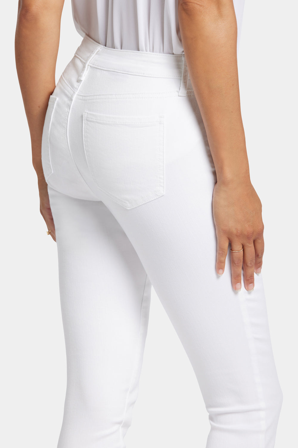 Ami Skinny Ankle Jeans for Women - High Waist Stretch Denim Pants in Optic White | Perfect for Casual Wear, Office Outfits & Date Nights