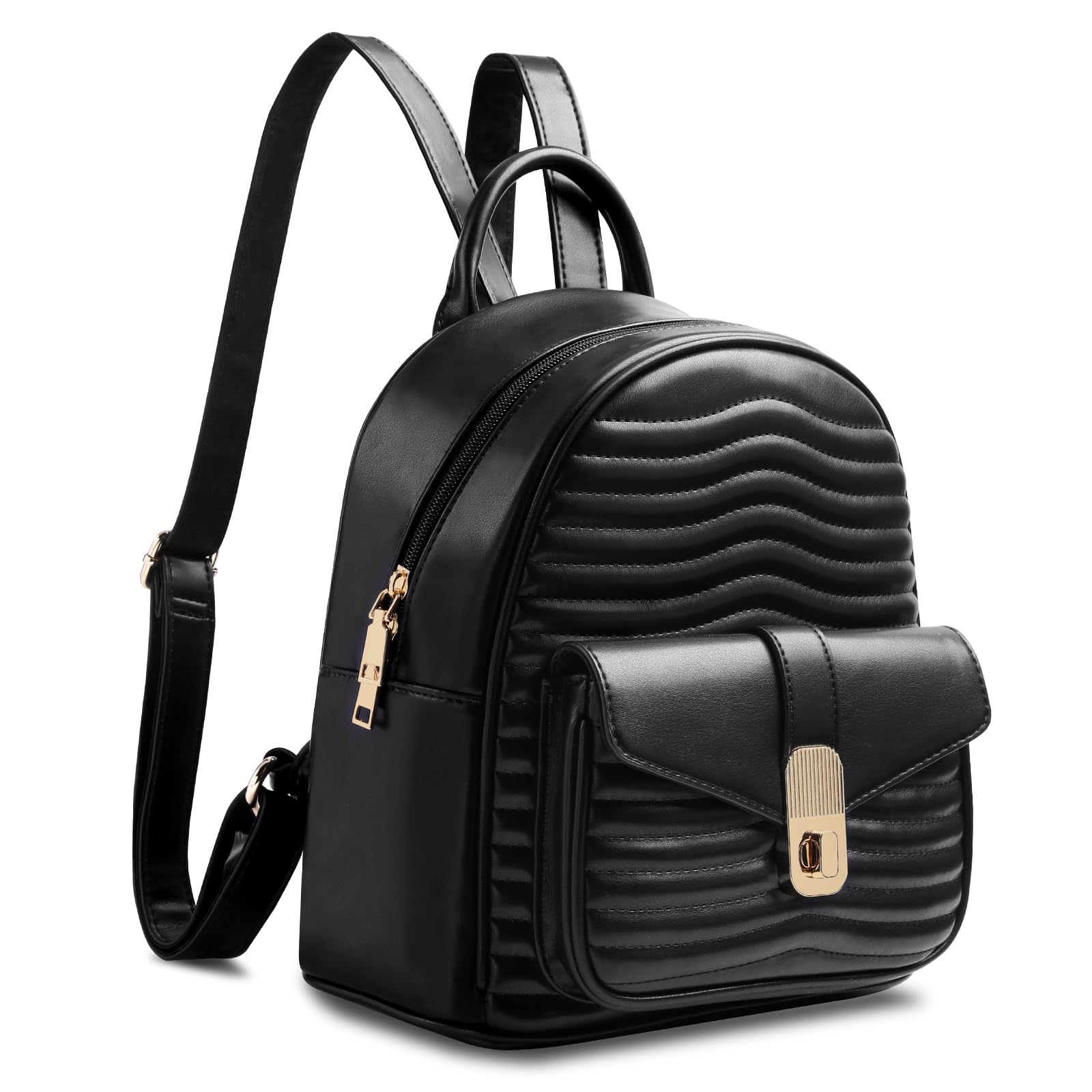 Stylish Mini Leather Backpack Purse for Women - Aesthetic Small Bookbag, Casual Travel Daypack - Perfect for Work, School & Outdoor Adventures