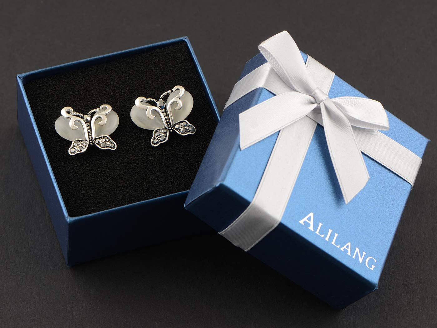 Sparkling Butterfly Earrings with Crystal Rhinestones for Women - Perfect for Parties, Dances, and Special Occasions