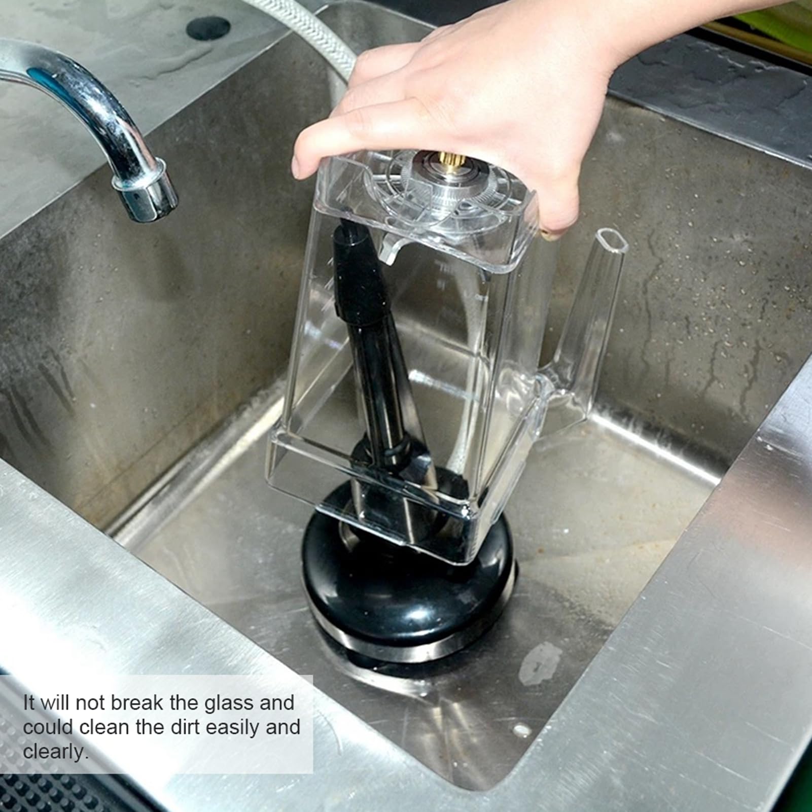 Portable Glass Blender Rinser - Multi-Function Wine Glass, Juicer, and Cup Cleaner for Milk Tea Shops & Coffee Grinder Washing | Ideal for Home, Bar, and Cafe Use