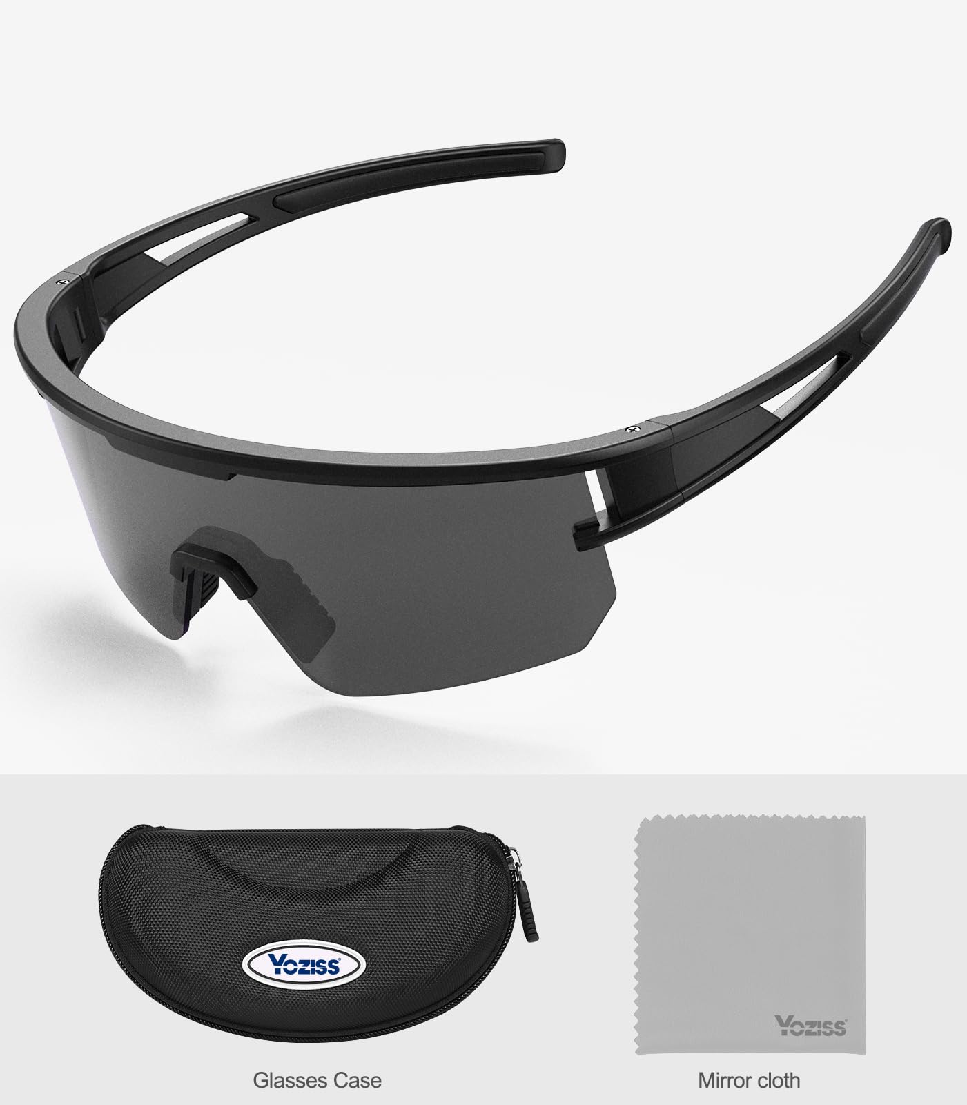 Polarized Sports Sunglasses for Men & Women - UV Protection Cycling, Running, Golf, Baseball & Driving Glasses - Lightweight & Anti-Glare for Outdoor Activities