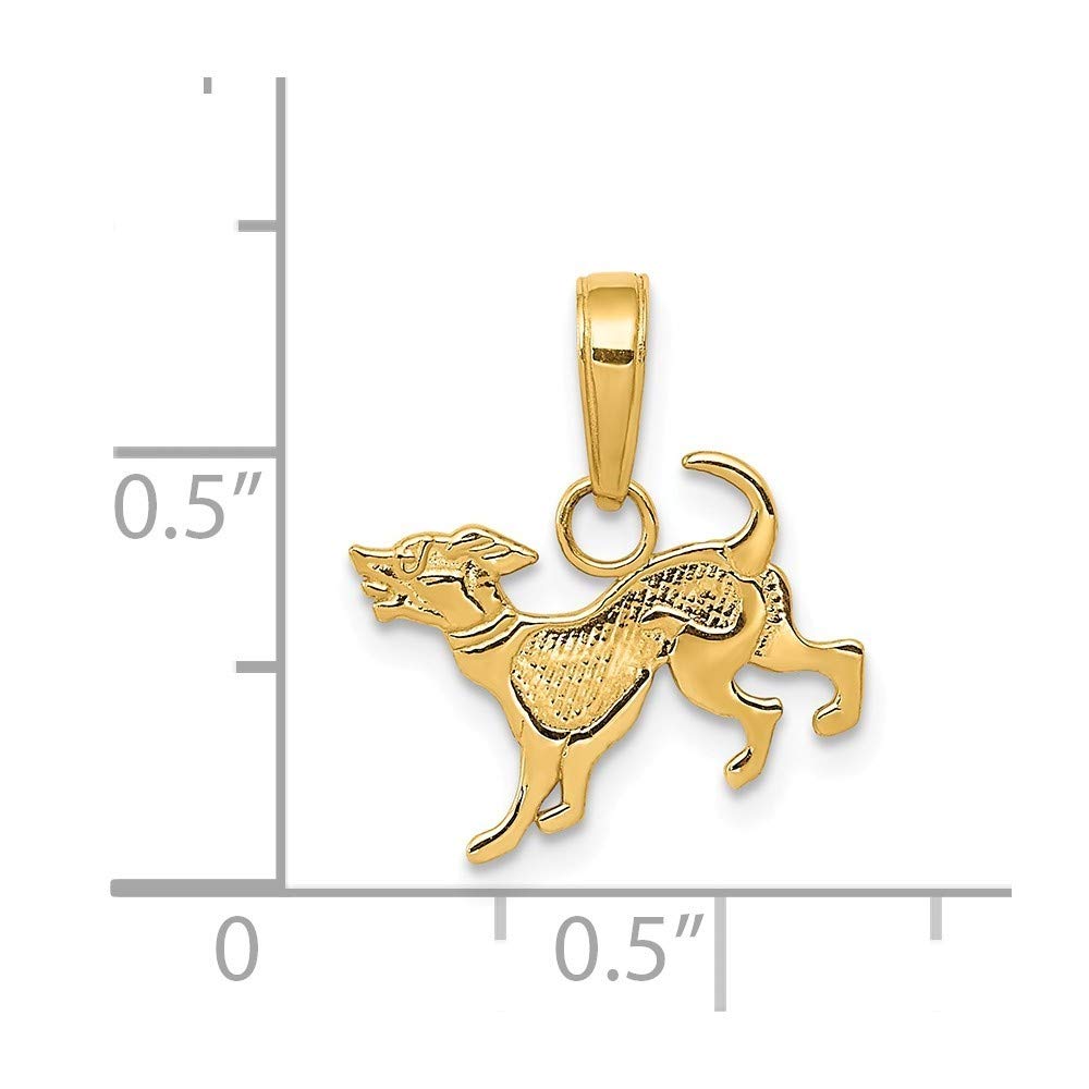 14K Yellow Gold Dog Pendant Necklace for Women - Roy Rose Jewelry - Perfect Gift for Pet Lovers, Dog Owners & Animal Enthusiasts - Ideal for Birthdays, Anniversaries & Everyday Wear