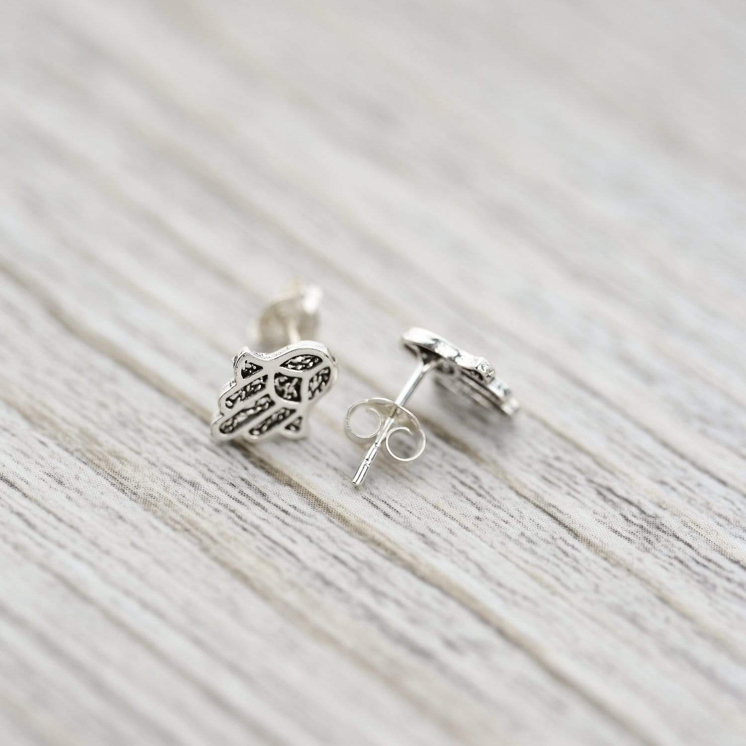 Hamsa Stud Earrings for Women - Gold Plated Evil Eye Protection Jewelry - Perfect for Everyday Wear, Gifts & Spiritual Healing