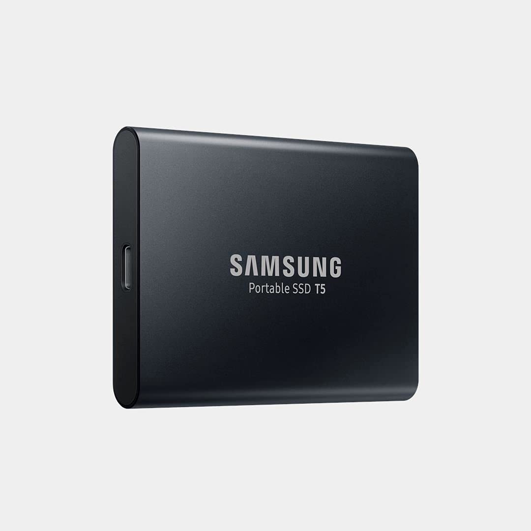 Samsung T5 1TB Portable SSD - High Speed External Solid State Drive, USB 3.1, Compact & Lightweight for Mac, PC, Laptop, Gaming, Photography, Video Editing & Data Storage (Black)