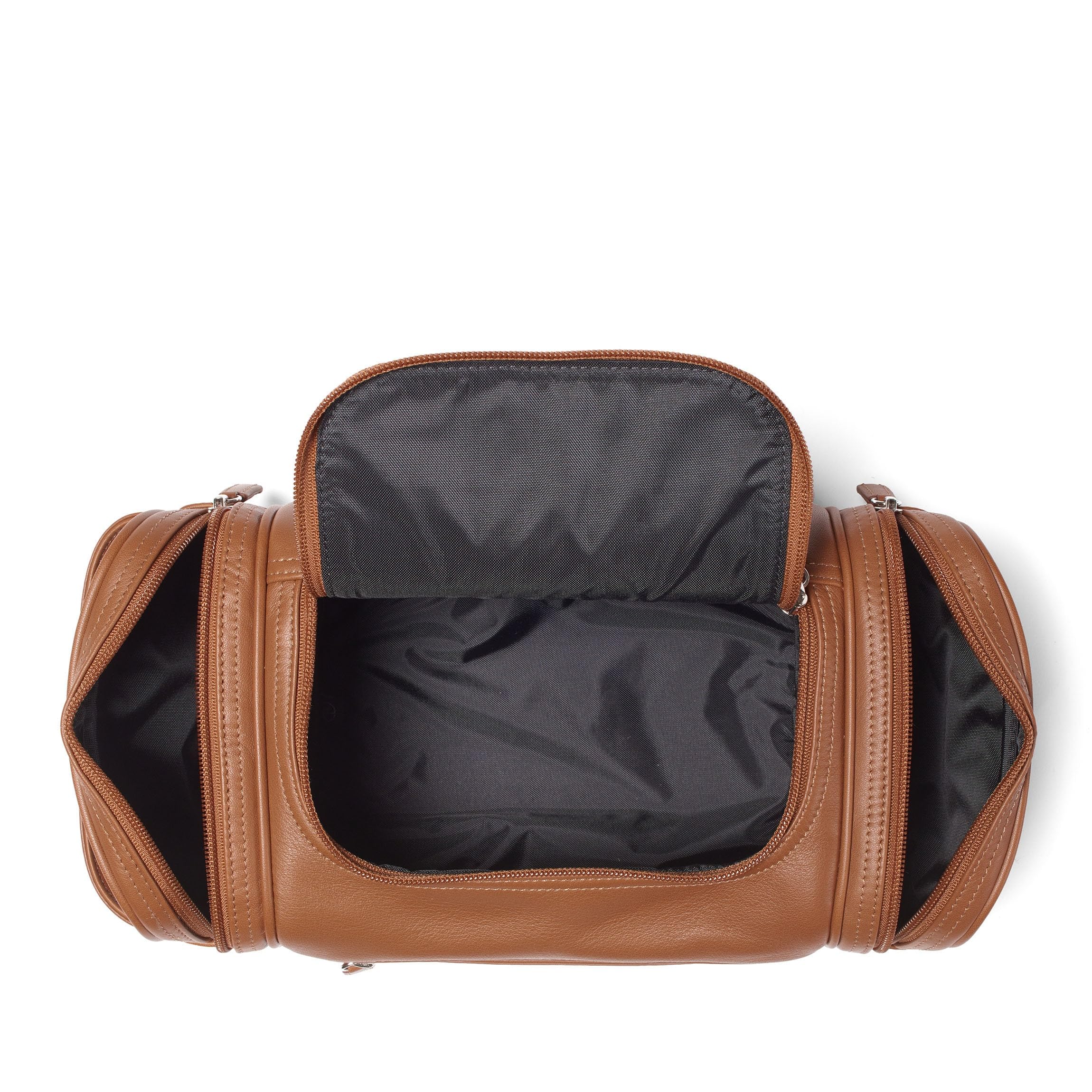 Premium Leather Multi-Pocket Travel Toiletry Bag for Men & Women - Waterproof Cosmetic Organizer for Bathroom, Gym, Camping & Business Trips