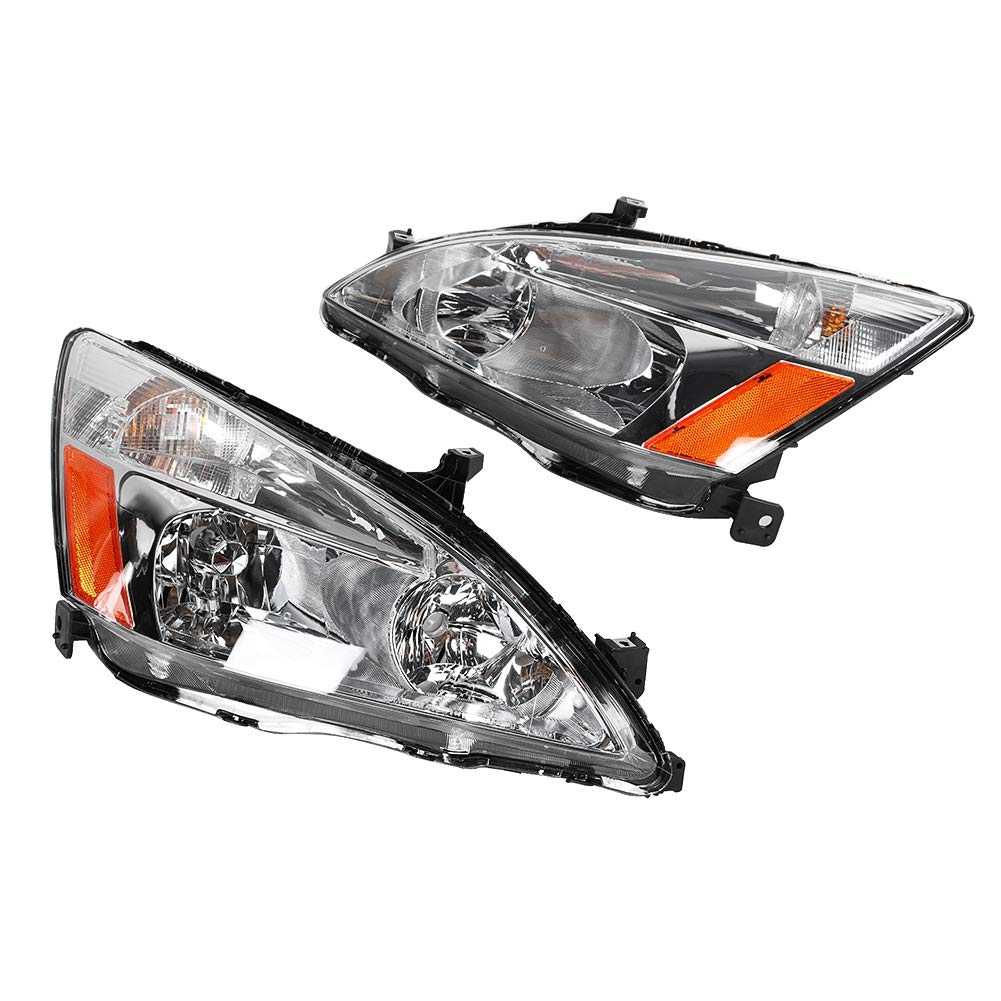 Honda Accord 2003-2007 Car Headlight Assembly Kit - 33151SDAA01 Replacement Headlamp Set - Perfect for Night Driving & Foggy Conditions