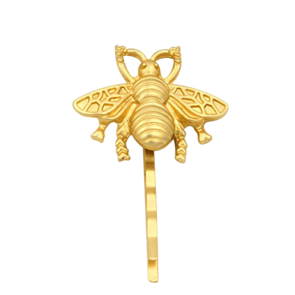 Gemini_mall® 2PCS Gold Bee Hair Clips for Women - Elegant Side Hairpins for Girls & Teens - Perfect for Weddings, Parties & Everyday Hairstyles