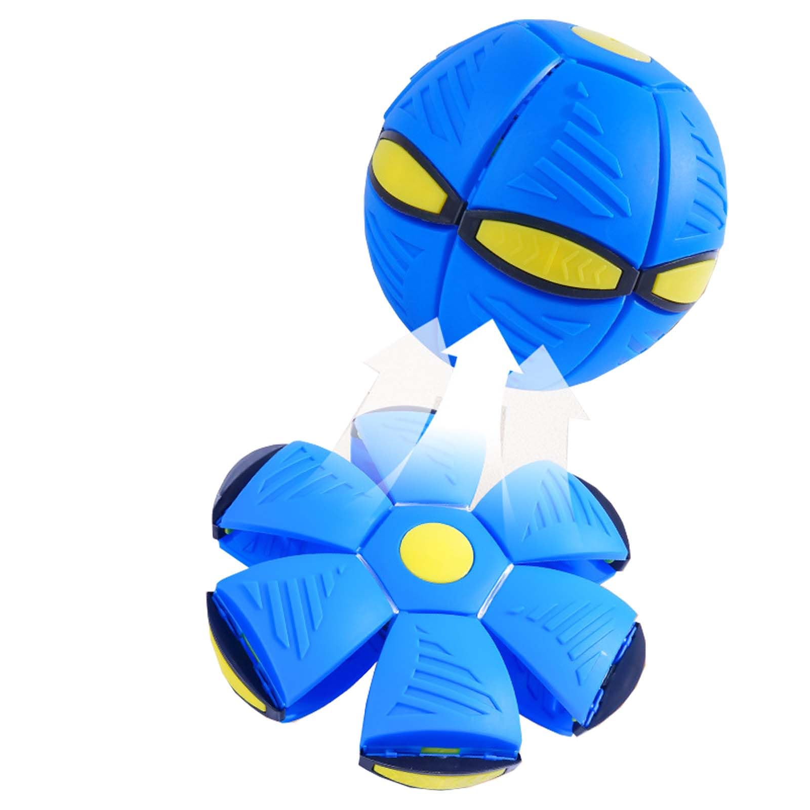 Premium Flying Saucer Dog Toy - Interactive Durable Stomp Ball for Jumping, Fetching & Outdoor Play - Bouncy Elastic Pet Ball for Small Medium Large Dogs - Fun Training & Exercise Toy (Blue) - Perfect for Backyard, Park & Beach Activities