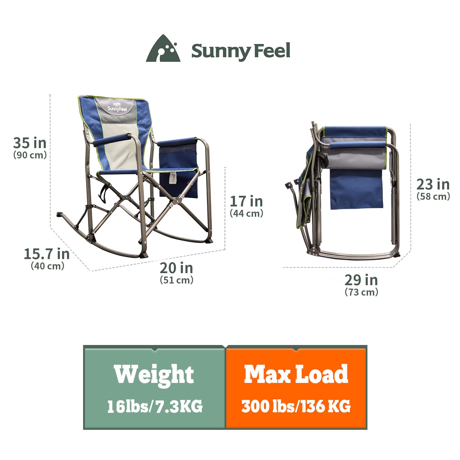**Heavy Duty Oversized Portable Folding Camping Chair with Side Table & Pocket - Perfect for Beach, Fishing, Picnic, Lawn, Concert & Outdoor Adventures**