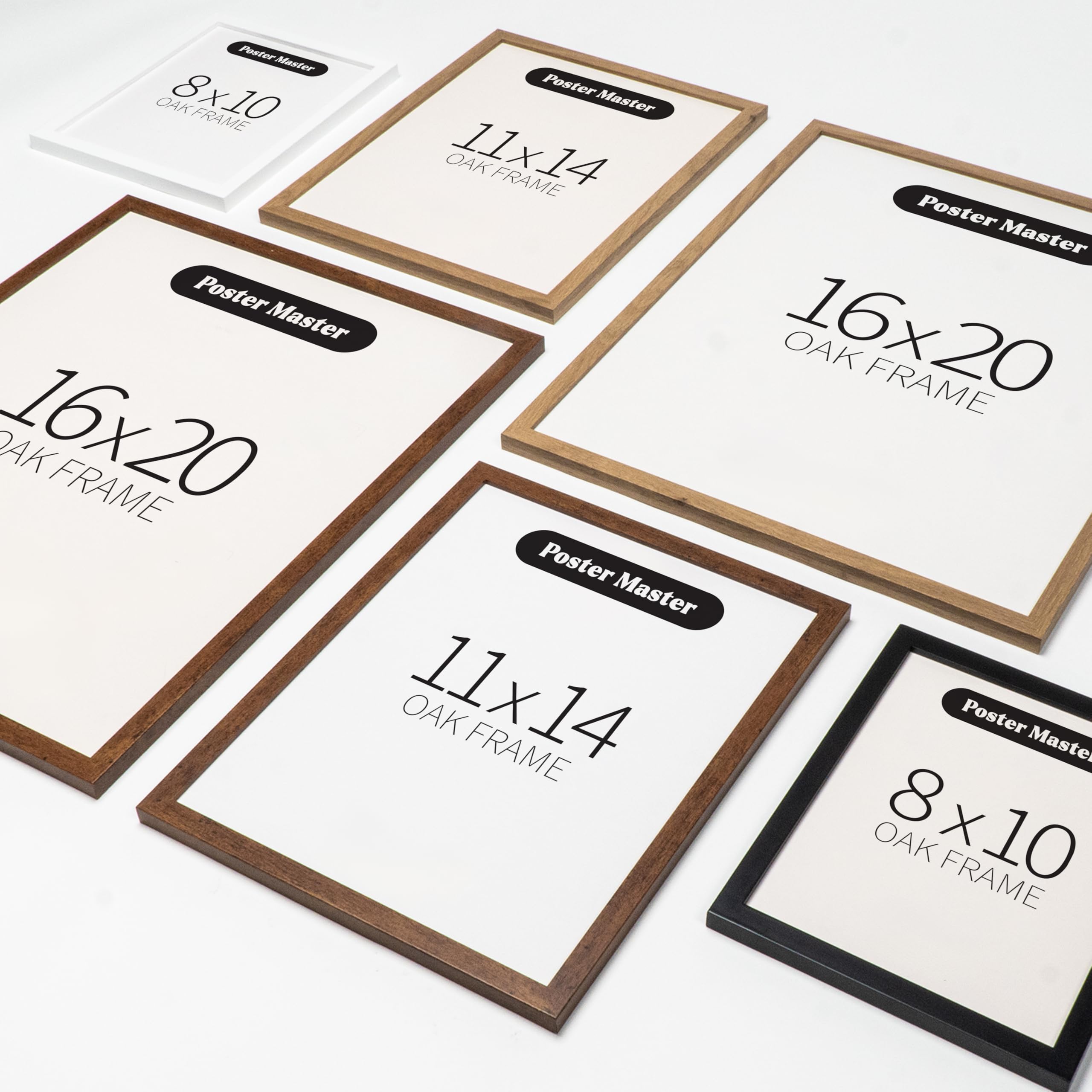 Premium 8x10 White Wood Picture Frames - Set of 3 for Wall Art, Posters & Photos - Perfect for Home, Office & Gallery Decor - Shatter-Resistant Glass & Easy to Hang