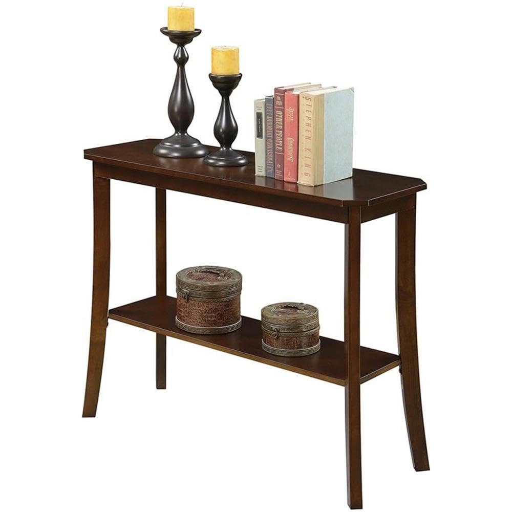 Pemberly Row Traditional Espresso Wood Console Table - Elegant Entryway Furniture for Hallway, Living Room & Foyer Decor