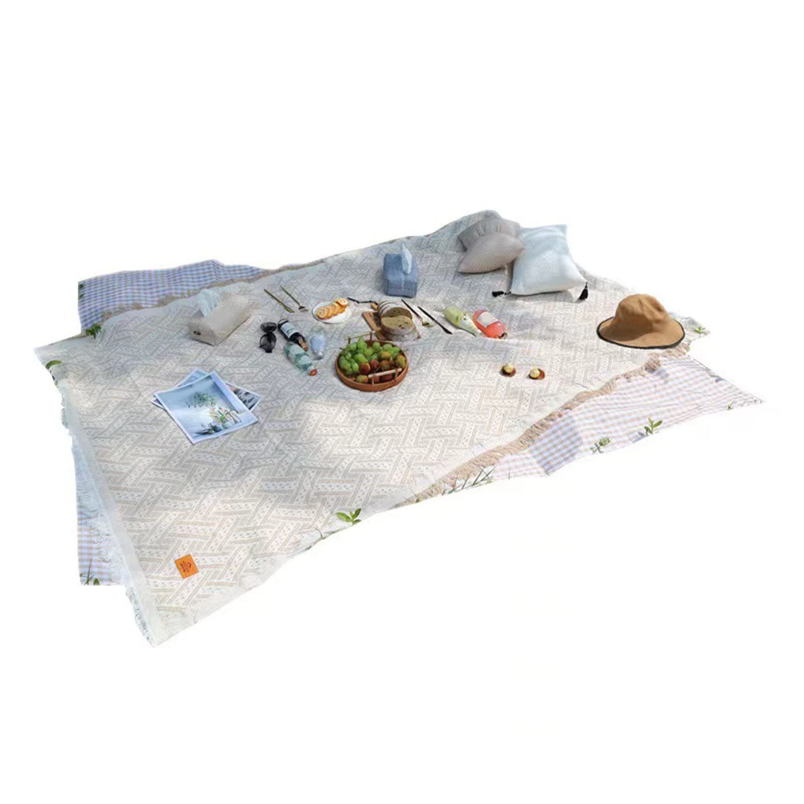 Tnfeeon Waterproof Picnic Blanket - Machine Washable Polyester Blend Outdoor Mat for Beach, Park, Camping & Picnics | Sandproof & Lightweight for Travel & Family Gatherings