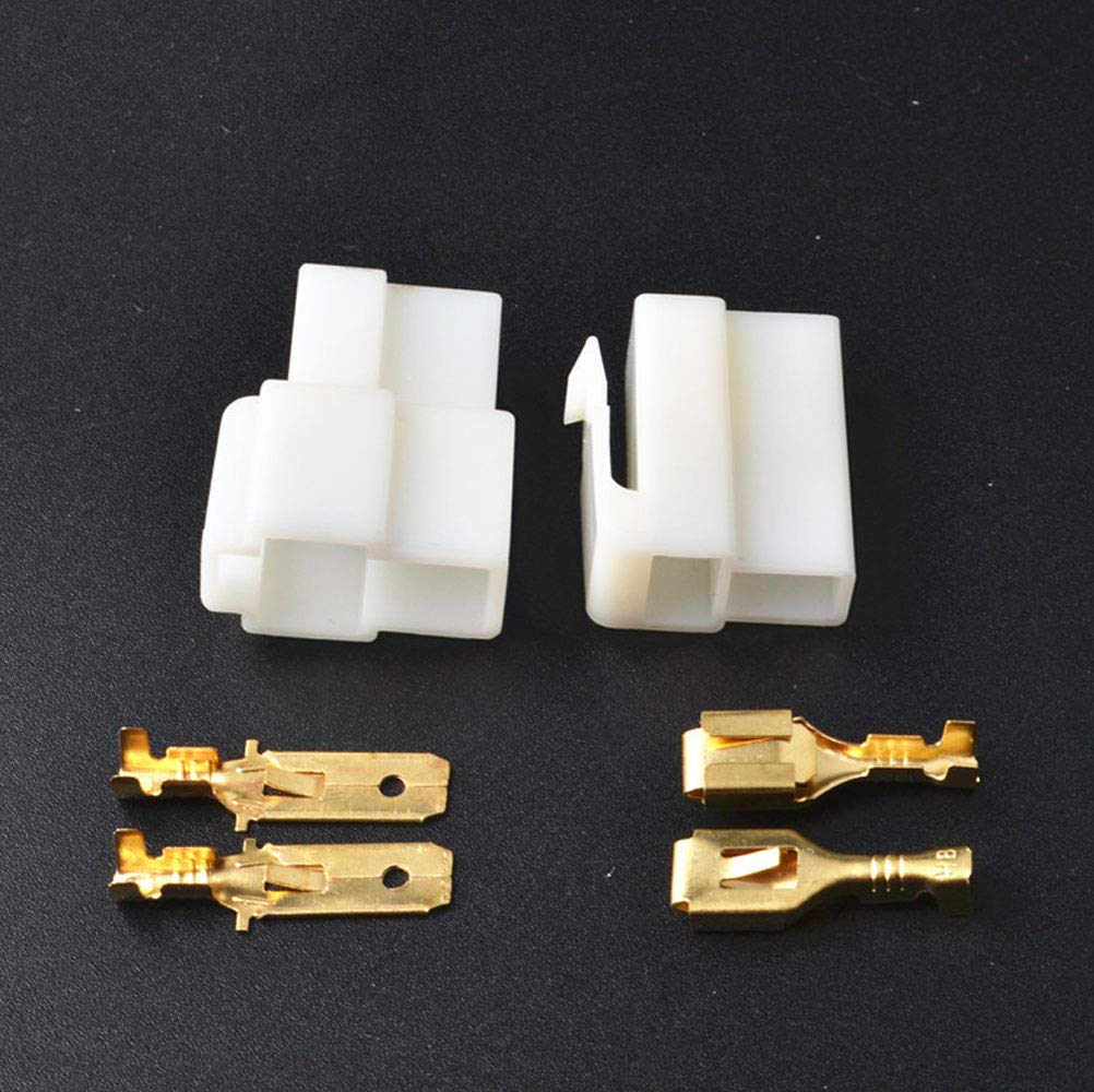 6.3mm 2 Pin Waterproof Auto Wire Connector Kit for Cars & Motorcycles