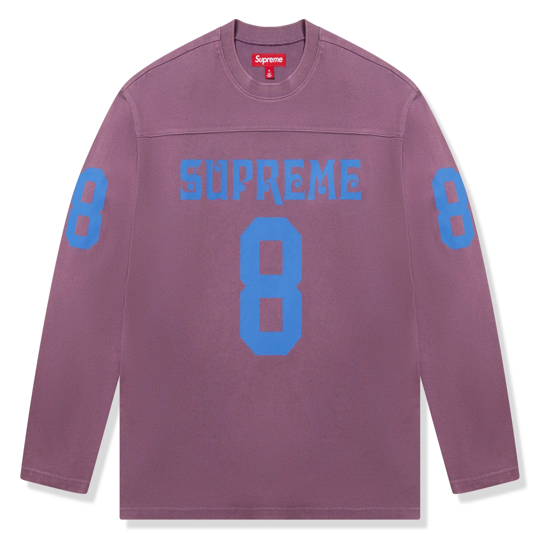 Supreme Affiliated Long Sleeve Dusty Purple Football Jersey - Stylish Sports Wear for Football Games, Training, and Street Fashion