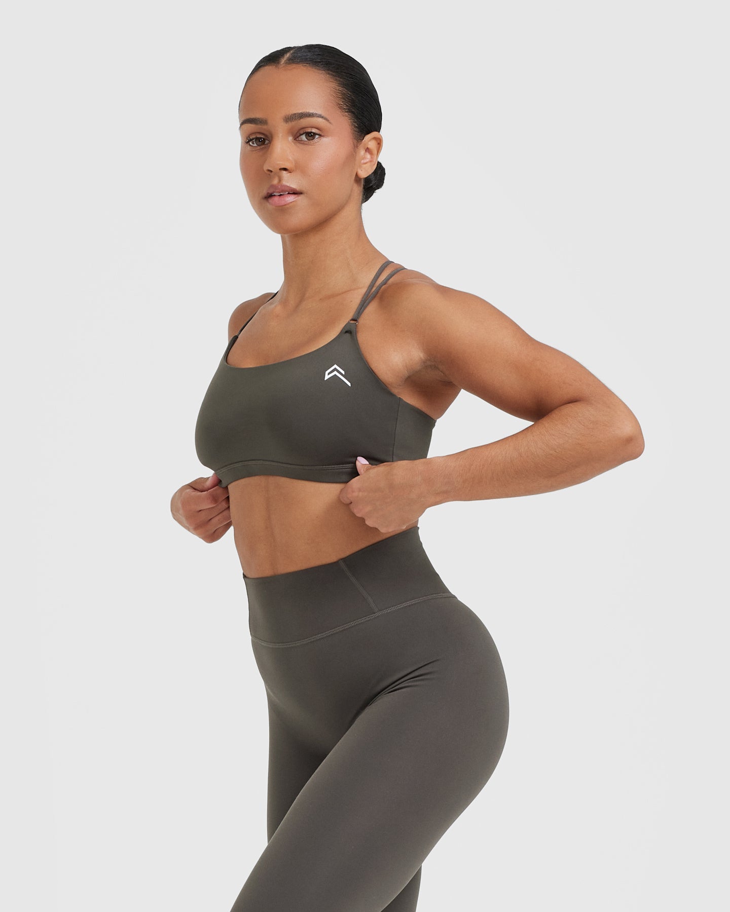 Everyday Cross Over Bralette - Comfortable Wireless Bra for Women | Deep Taupe | Perfect for Yoga, Lounge & Casual Wear