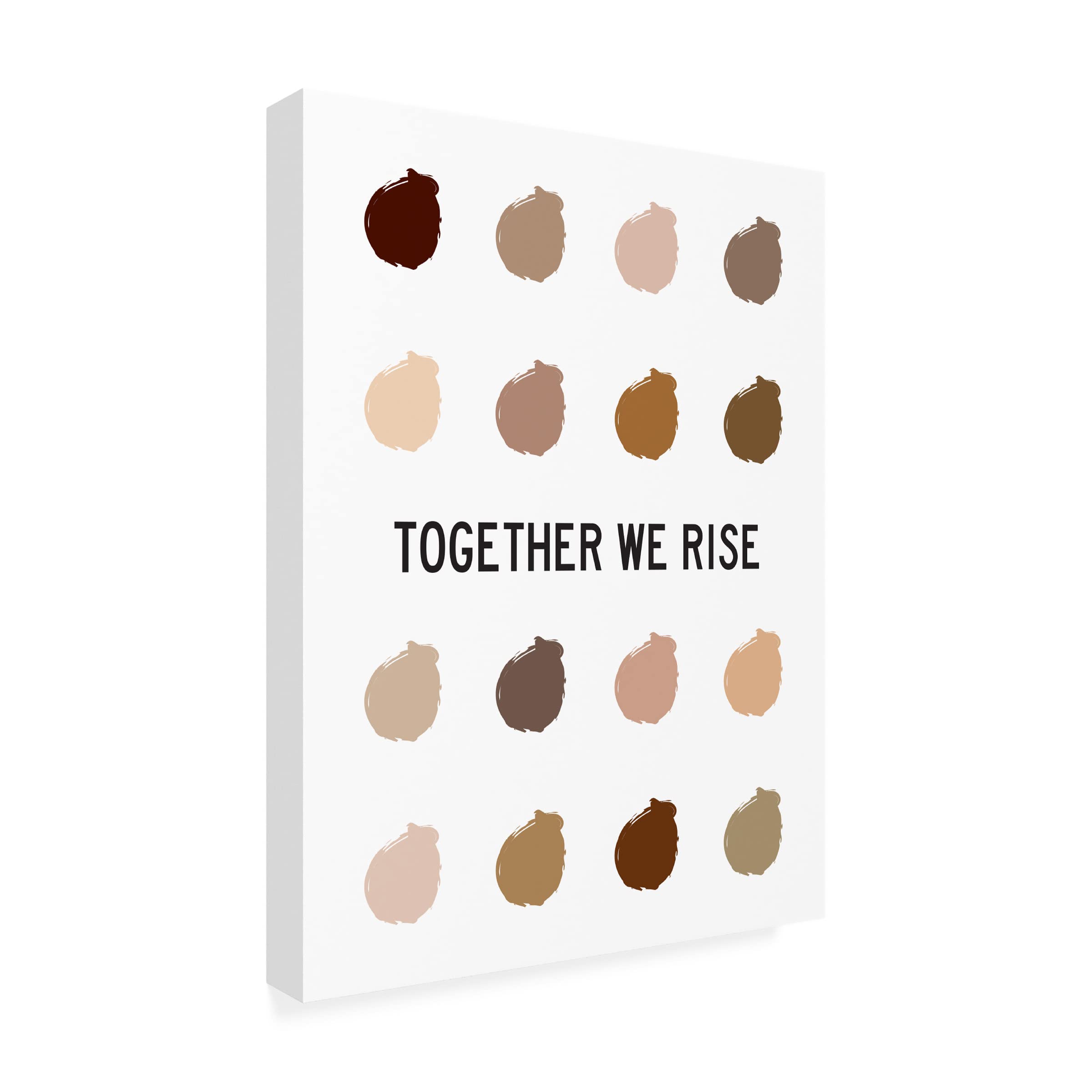 Trademark Fine Art 'Together We Rise' Canvas Wall Art by Tenisha Proctor - Inspirational Home Decor for Living Room, Bedroom & Office