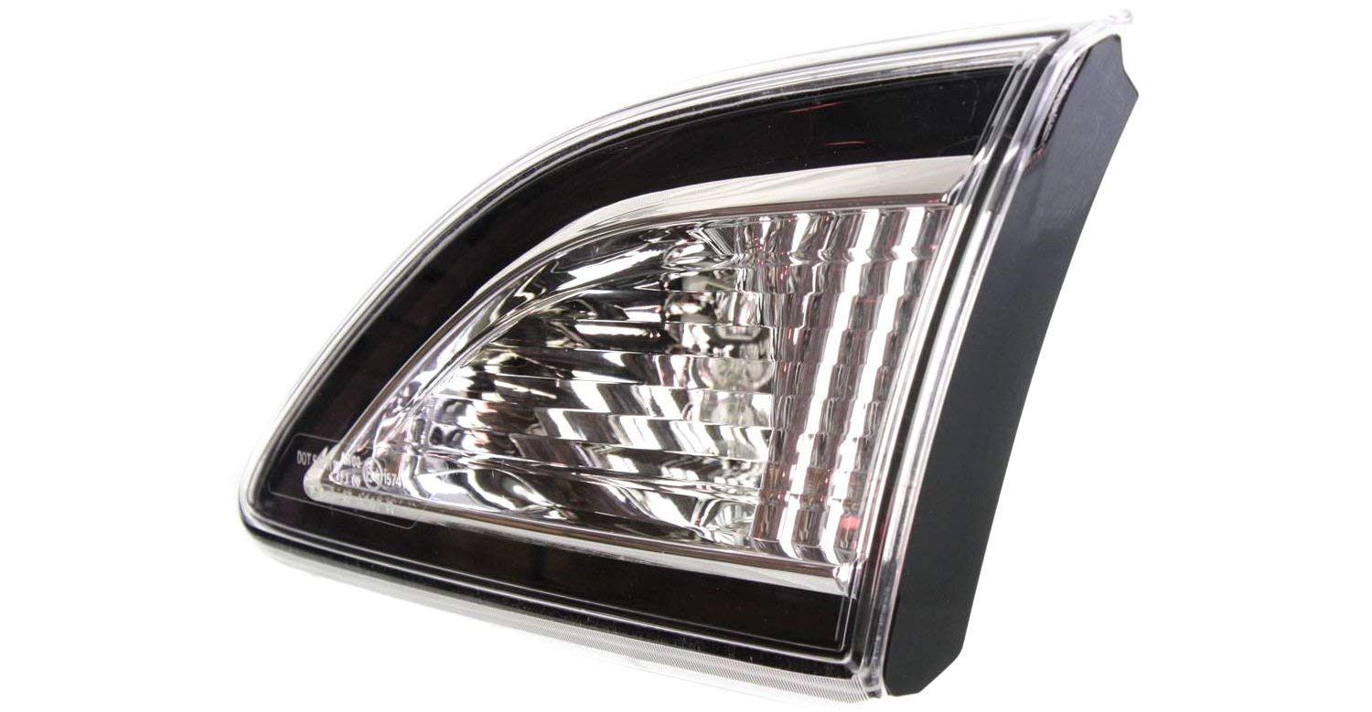Evan Fischer 4-Piece Tail Light Set Compatible with 2010-2013 Mazda 3 Sedan - Clear & Red Lens Halogen Lights (Driver & Passenger Side) - Perfect for Replacement, Customization & Night Driving Safety