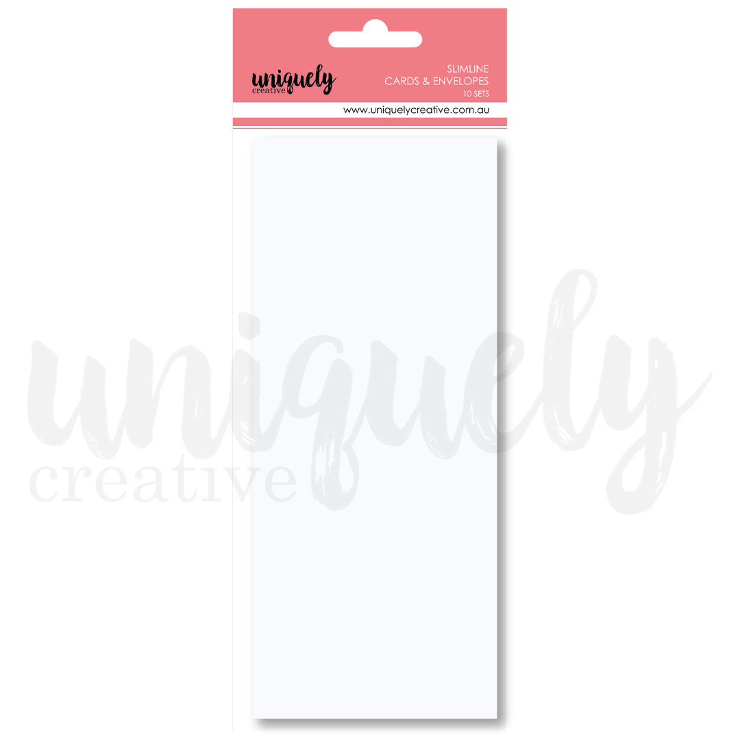 Slimline Greeting Cards and Envelopes Set - Elegant Stationery for Birthdays, Weddings & Special Occasions | Perfect for Handwritten Notes, Invitations & Thank You Cards