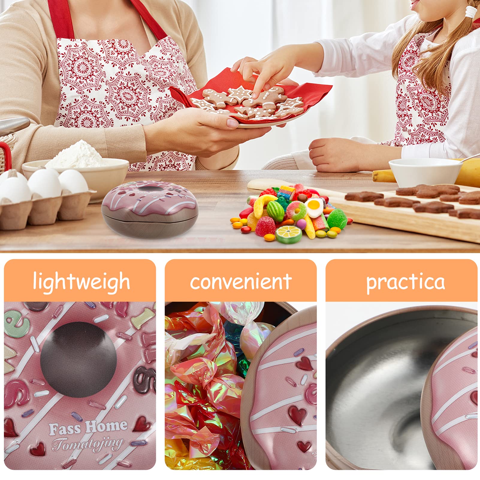 KESYOO 2-Piece Tin Wedding Candy Box Set - Elegant Gift Container for Weddings, Parties & Special Occasions