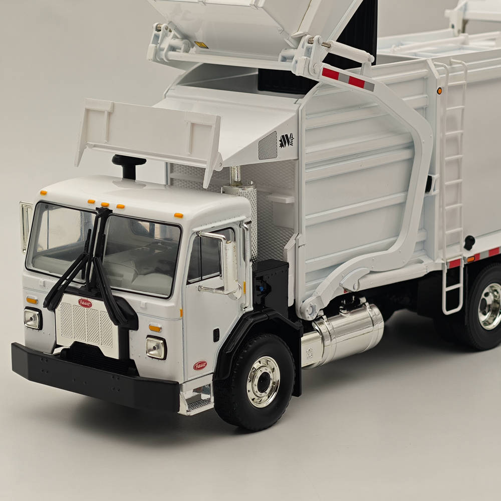 1/34 Scale FIRST GEAR Peterbilt 520 with Wittke Front End Load Refuse Truck Diecast Metal Replica Model - Collectible Toy for Truck Enthusiasts & Display Scenes