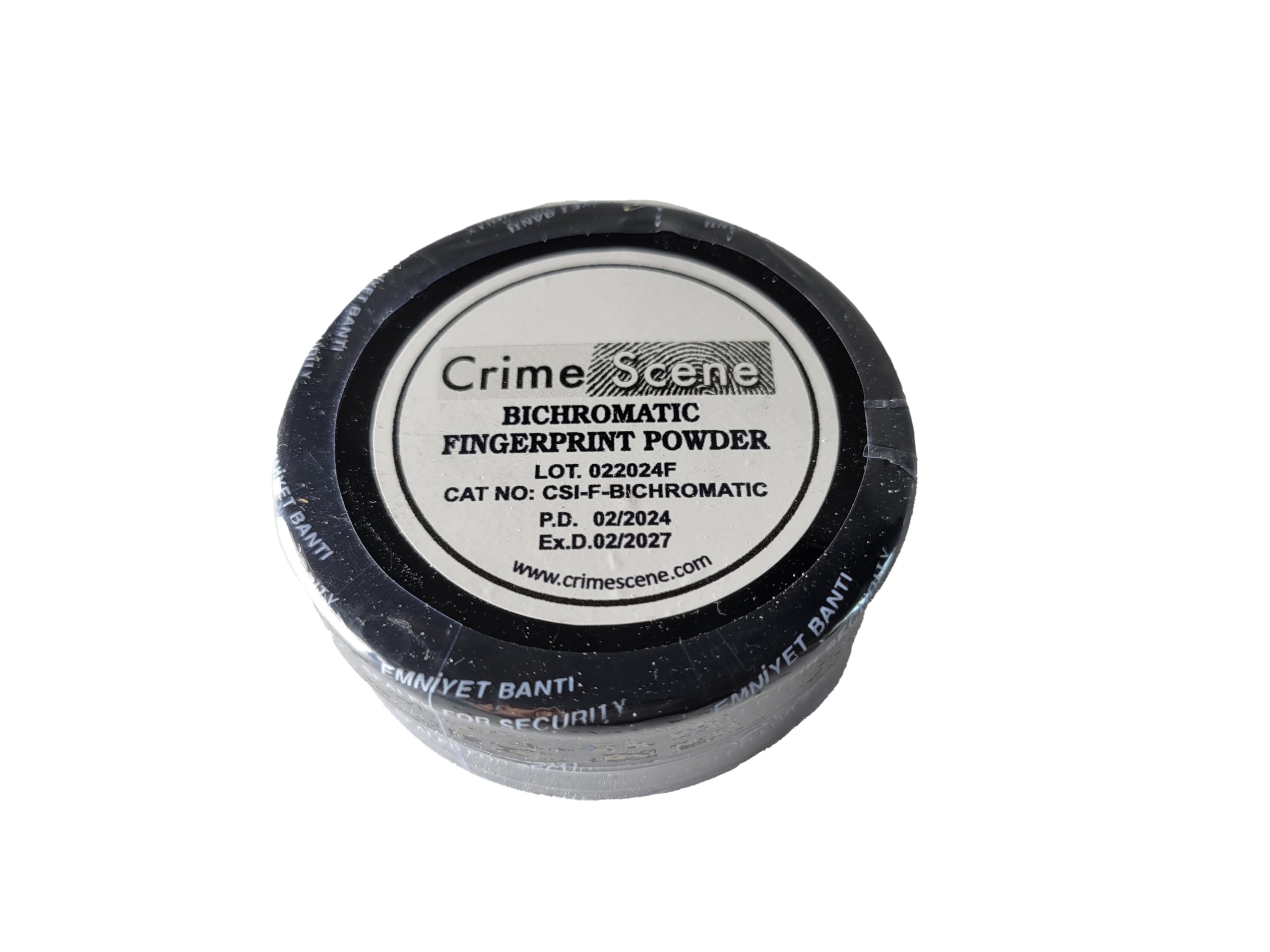 Crime Scene Basic Latent Fingerprint Kit with Bichromatic Grey Powder - Professional Forensic Evidence Collection for Home Security & Police Investigations