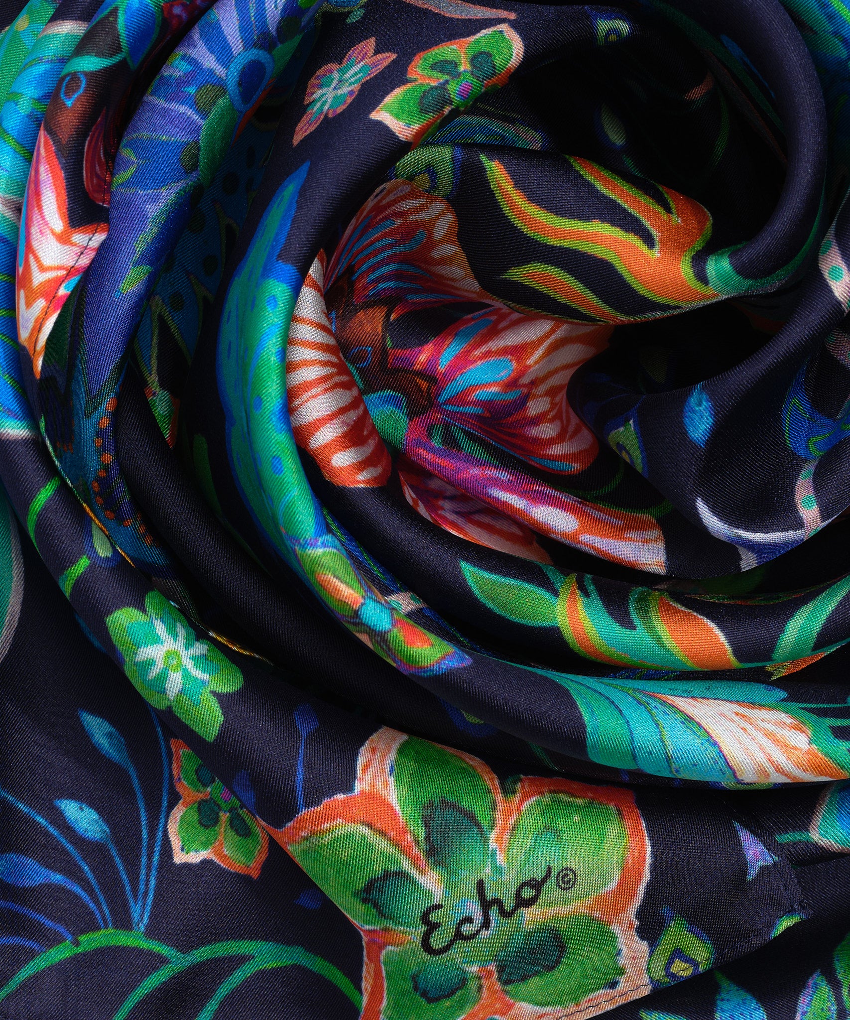 Elegant Floral Silk Scarf - Luxury Oblong Shawl for Women | Perfect for Weddings, Parties & Special Occasions