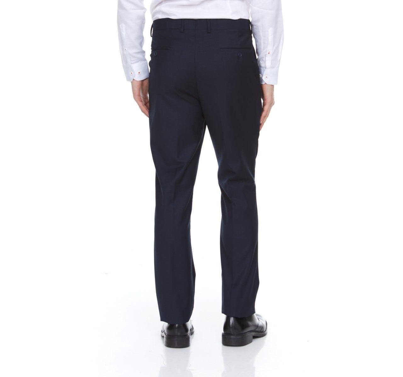 Ferera Collection Men's 3 Piece Modern Fit Suit Solid Navy - Premium Business & Wedding Attire for Formal Occasions & Special Events
