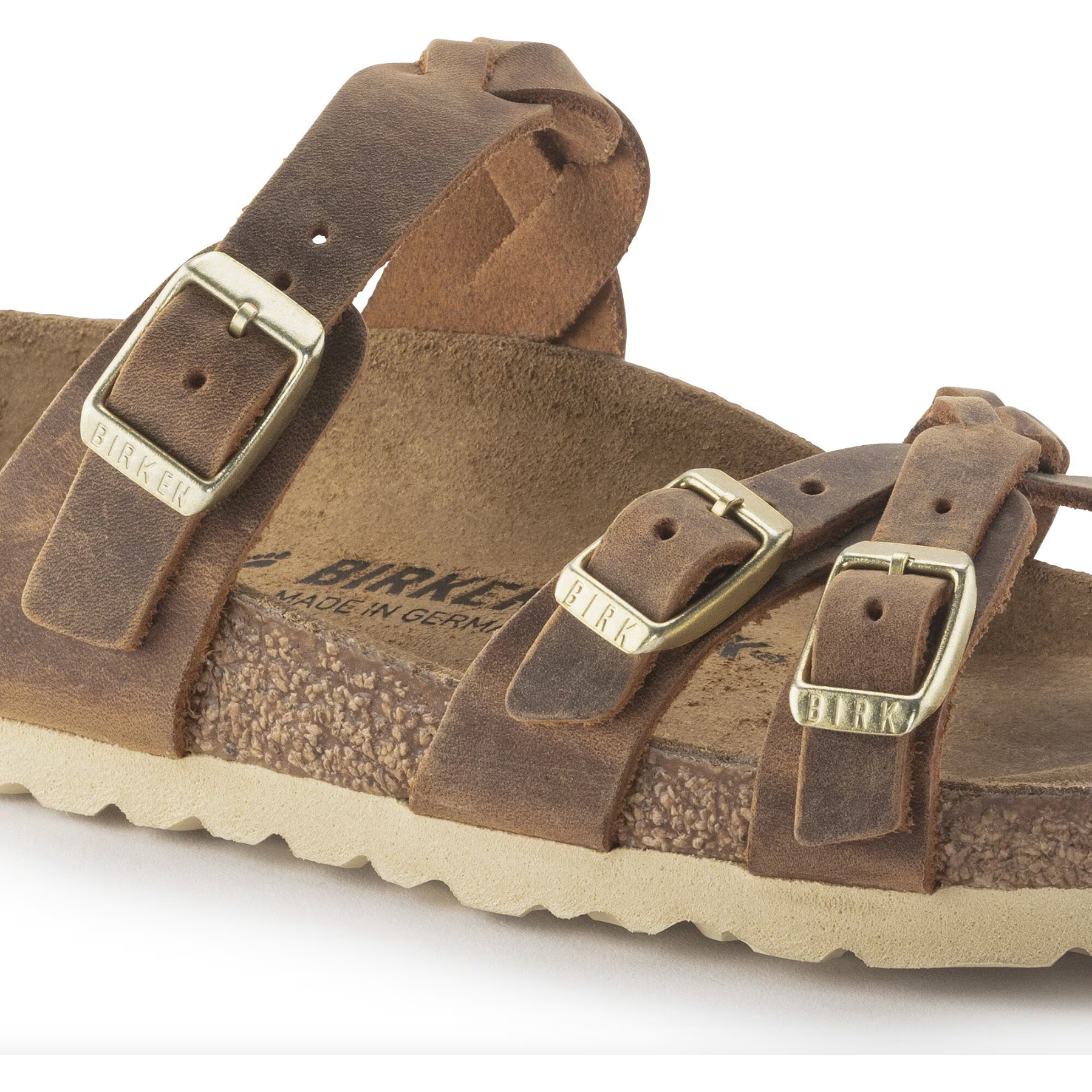 Birkenstock Women's Franca Braided Oiled Leather Sandals - Comfortable Adjustable Straps for Walking, Travel & Summer Outfits