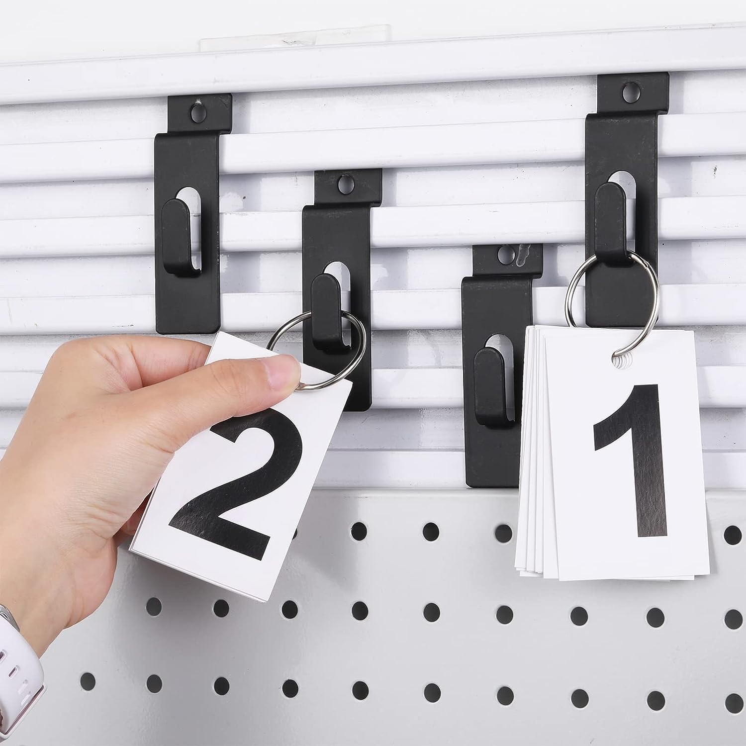 20 Pack Heavy Duty Slatwall Utility Hooks - Commercial Grade Metal Display Hangers for Photo Frames, Paintings & Artwork - Perfect for Retail Stores, Galleries & Home Organization (Slatwall Accessories & Panel Hooks)