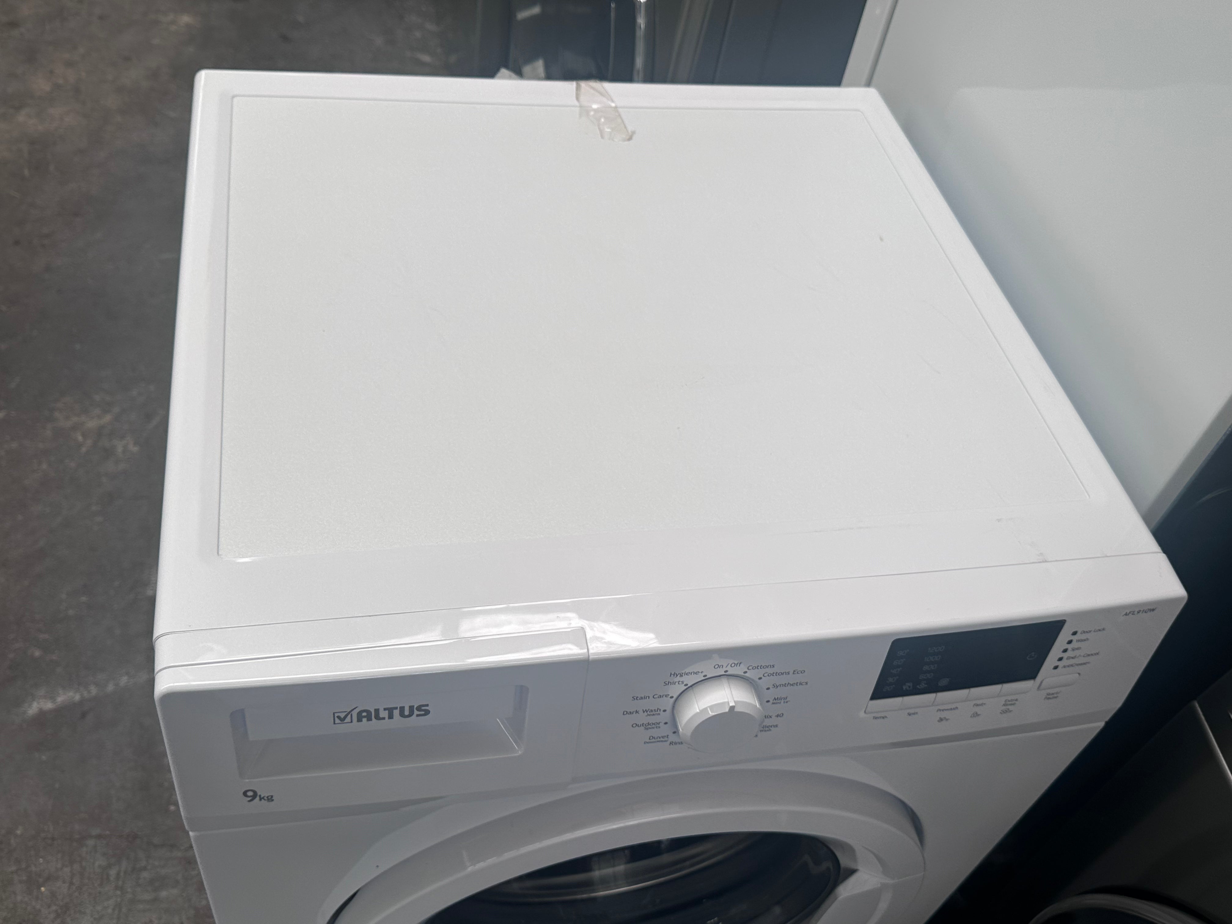Altus AFL910W 9kg Front Load Washing Machine - Factory Refurbished for Home & Laundry Room Use