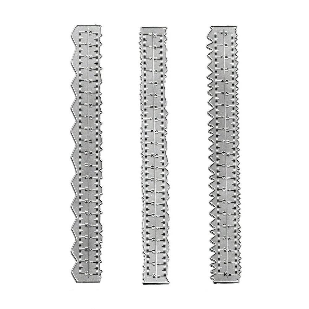 Arbuya 3-Piece Deckle Edge Ruler Set - Paper Cutter & Tearing Tool for Scrapbooking, Card Making & Journaling - Create Vintage & Irregular Paper Edges - Perfect for DIY Crafts, Stationery & Art Projects