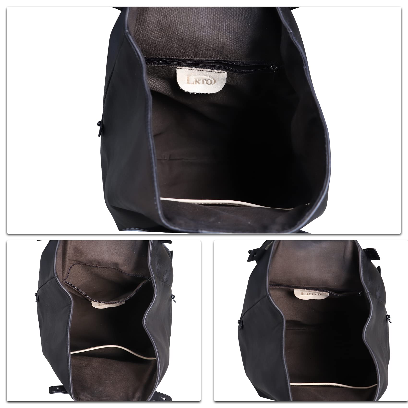 Genuine Leather Sling Bag for Men & Women - Large Real Leather Crossbody Backpack with Adjustable Strap - Perfect for Travel, Work & Everyday Use