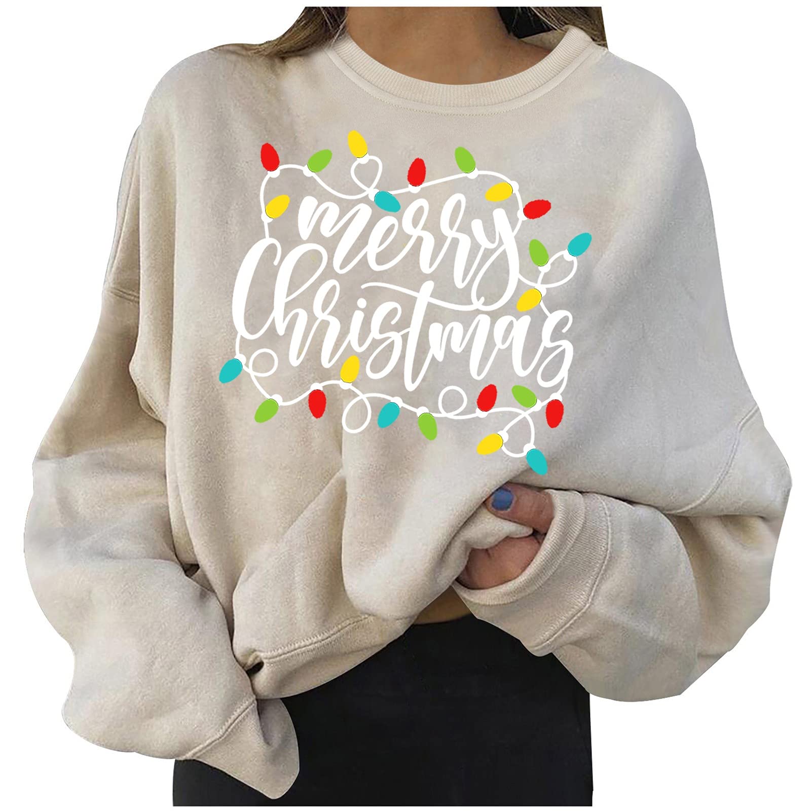 Women's Oversized Sweatshirt - Soft Crewneck Long Sleeve Pullover Sweater | Casual Loose Fit Top for Women | Perfect for Lounge, Travel & Everyday Wear