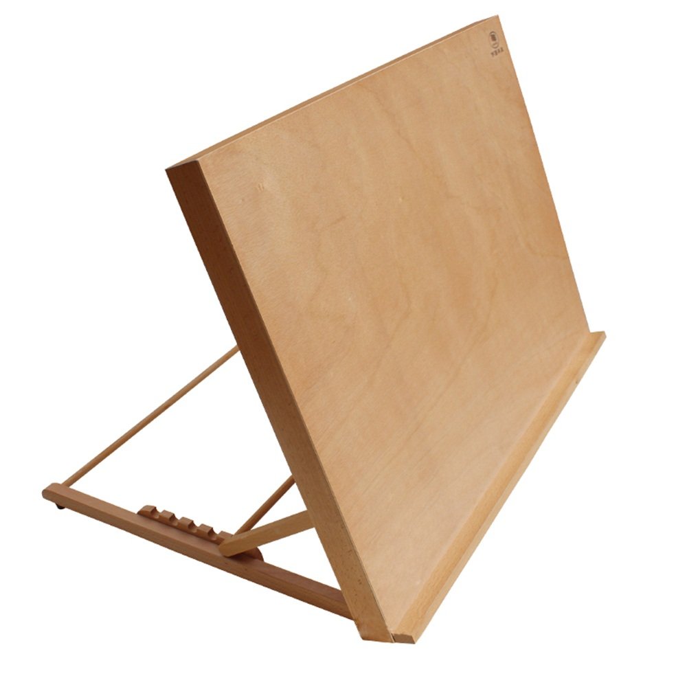Beech Wood Sketchpad Easel - 8K Watercolor & Oil Painting Stand - Folding Desktop Art Shelf (42x40x59.4cm) for Artists & Students - Perfect for Studio, Classroom & Outdoor Sketching