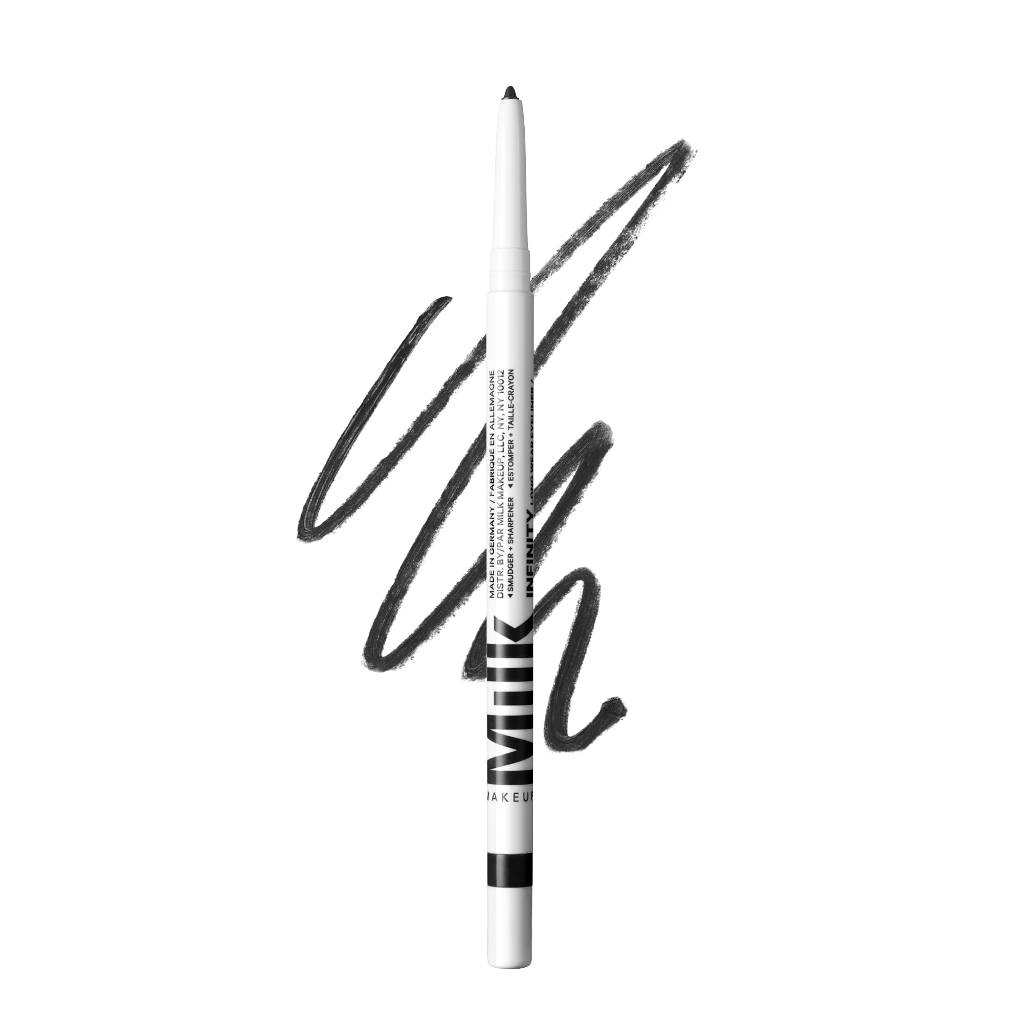 Milk Makeup Infinity Long Wear Eyeliner in Outer Space Black (0.012 fl oz) - Waterproof, Vegan & Cruelty-Free Twist-Up Eyeliner with Built-In Sharpener & Soft Blender Tip - Lasts Up to 12 Hours - Perfect for Daytime Office Look, Night Out or Special Occasions