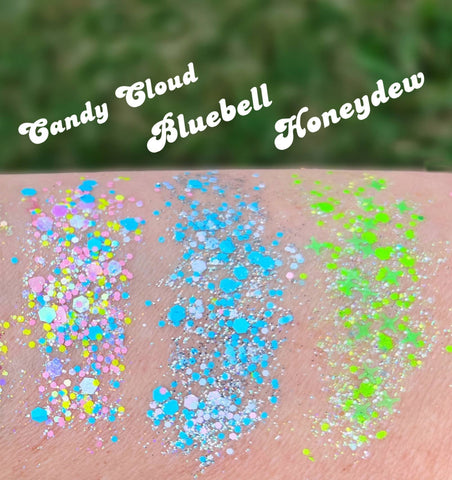 Pastel Glow Gleam Glitter Cream Palette - Shimmer Highlighter for Face & Body, Perfect for Makeup, Parties, and Festivals