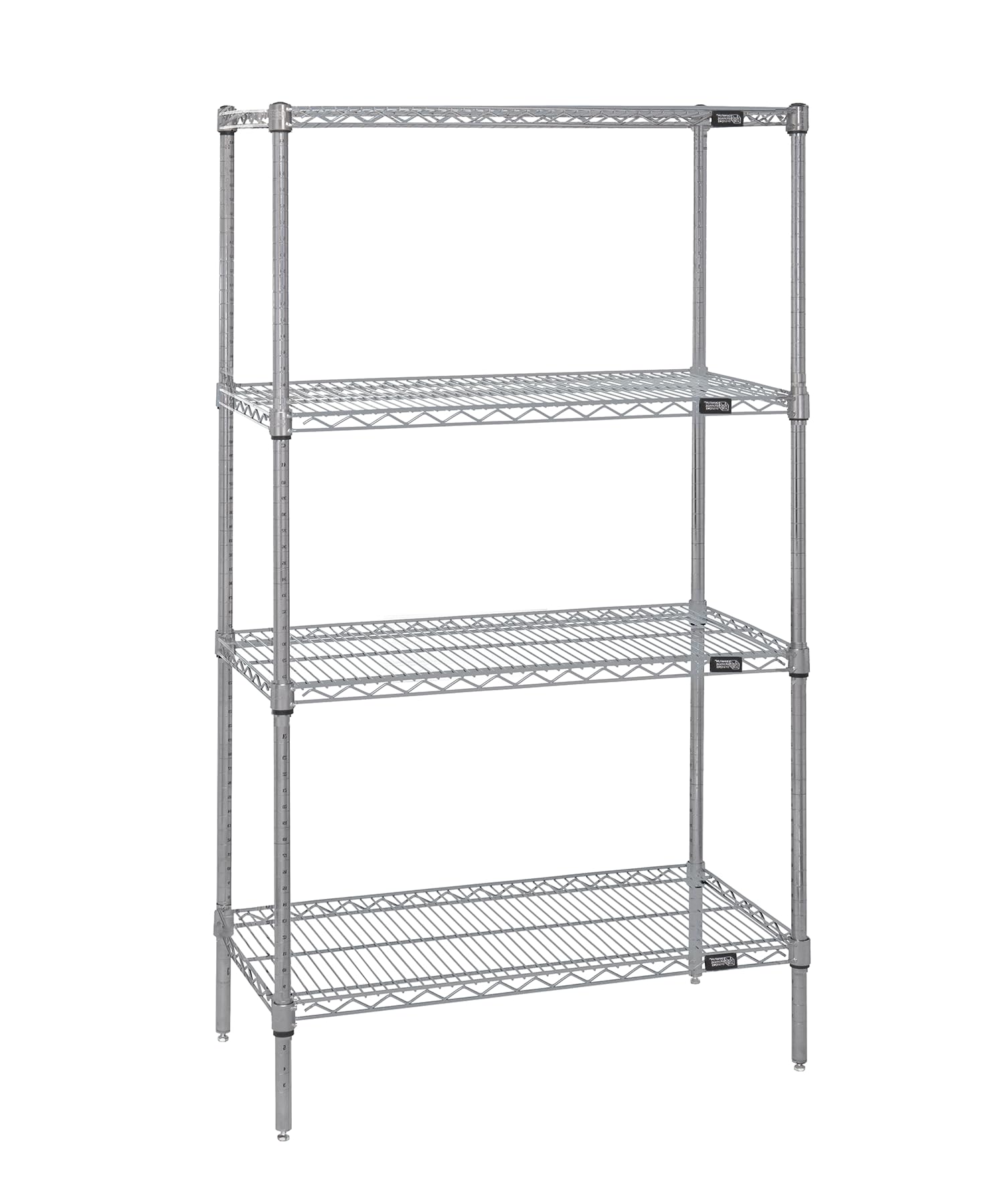 Quantum Storage Systems WR63-2130S Stainless Steel Wire Shelving Unit - 4-Tier Starter Kit (63