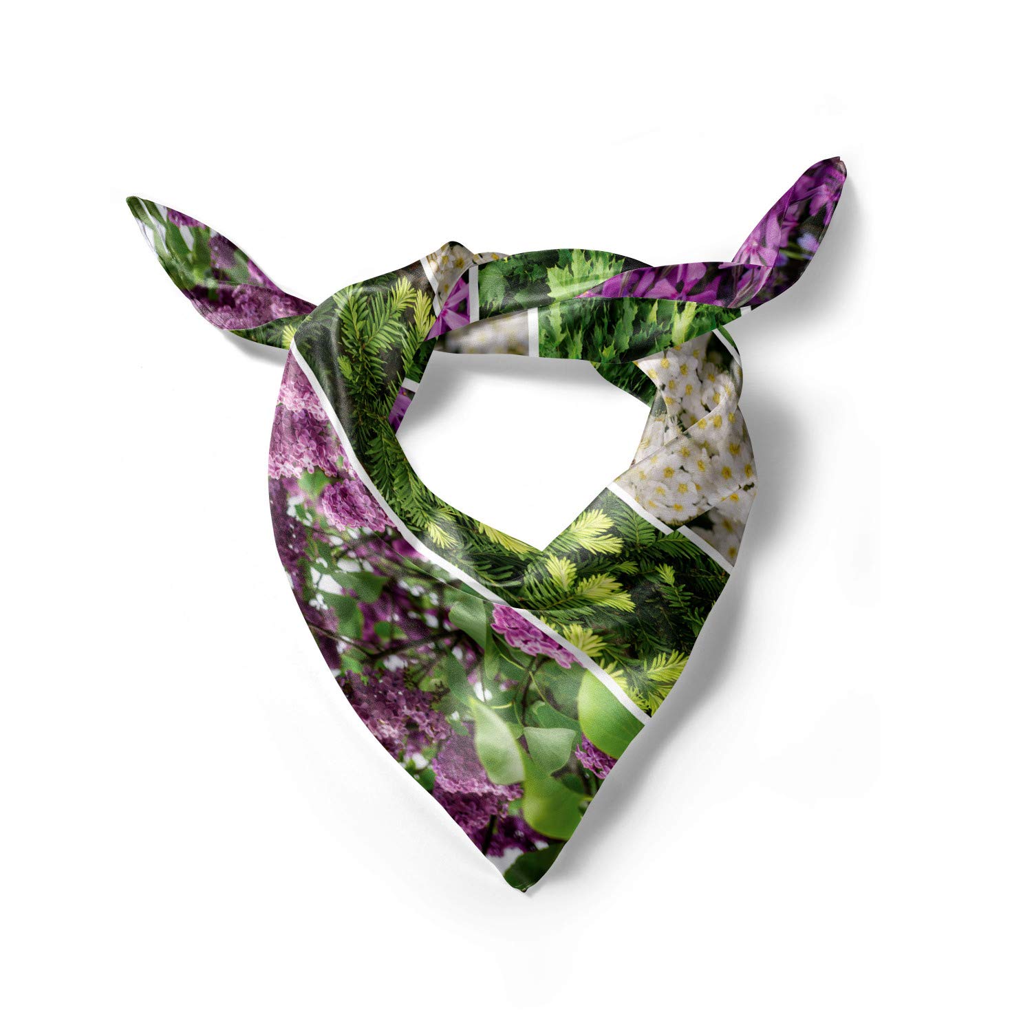 Ambesonne Floral Headscarf - Blooming Bouquet Romance Hijab Scarf for Women, Muslim Fashion Accessory, Perfect for Daily Wear, Parties & Special Occasions