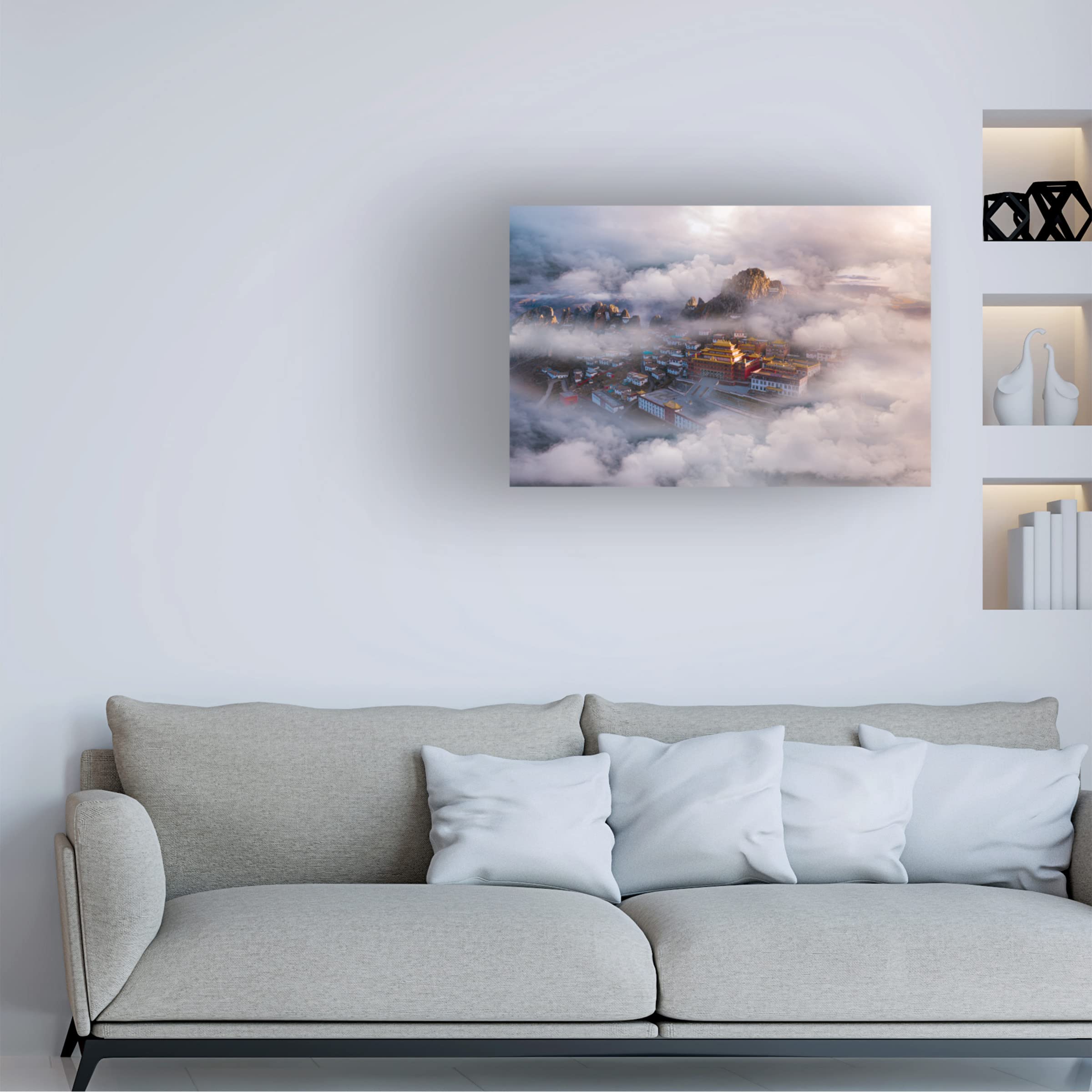Trademark Fine Art 'The Hall Of Ling Xiao' Canvas Wall Art Print by Simoon - Perfect for Living Room, Bedroom & Office Decor