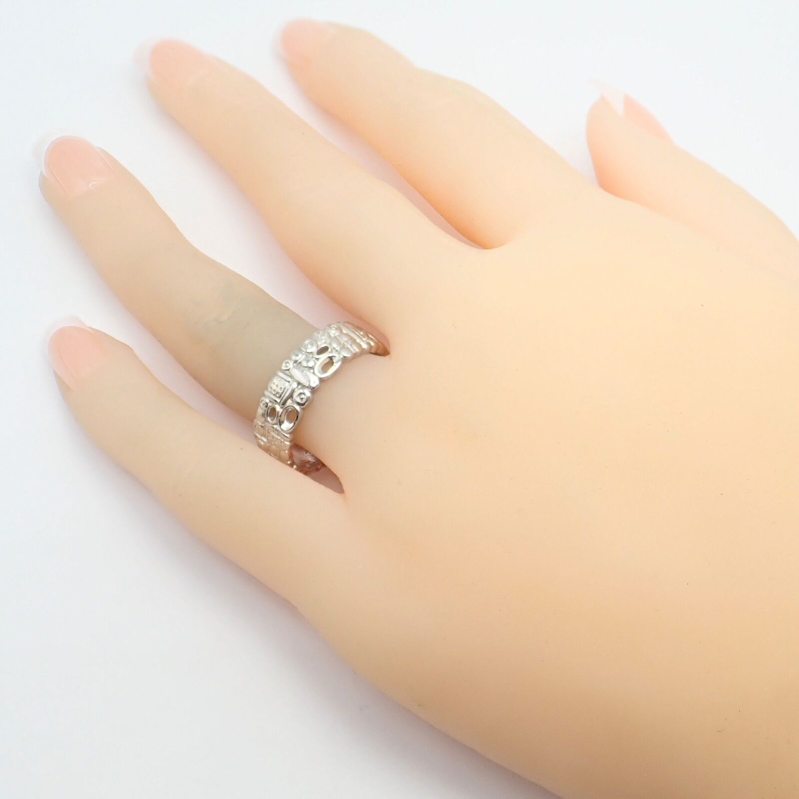 Authentic Alex Sepkus Favorite Things Platinum Band Ring Size 8.5 - Elegant Jewelry for Weddings, Anniversaries & Special Occasions