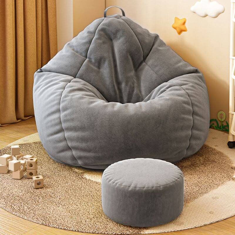 Portable Armless Bean Bag Chair with Storage - Comfortable Adult-Sized Lounger for Living Room, Bedroom, or Game Room Relaxation