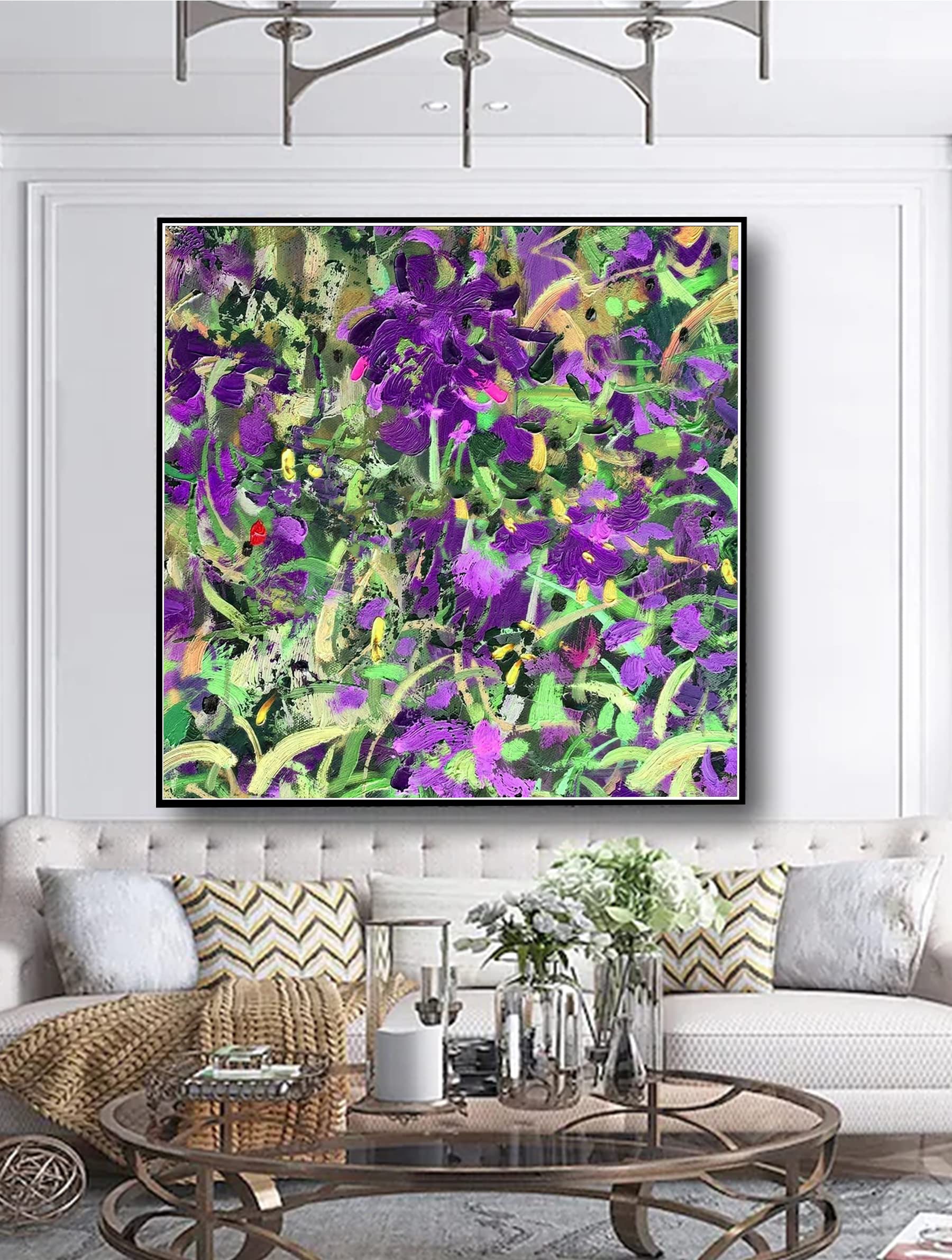 Desert Abstract Painting - Purple & Brown Large Canvas Wall Art for Living Room, Bedroom & Office Decor | Modern Home & Office Decor