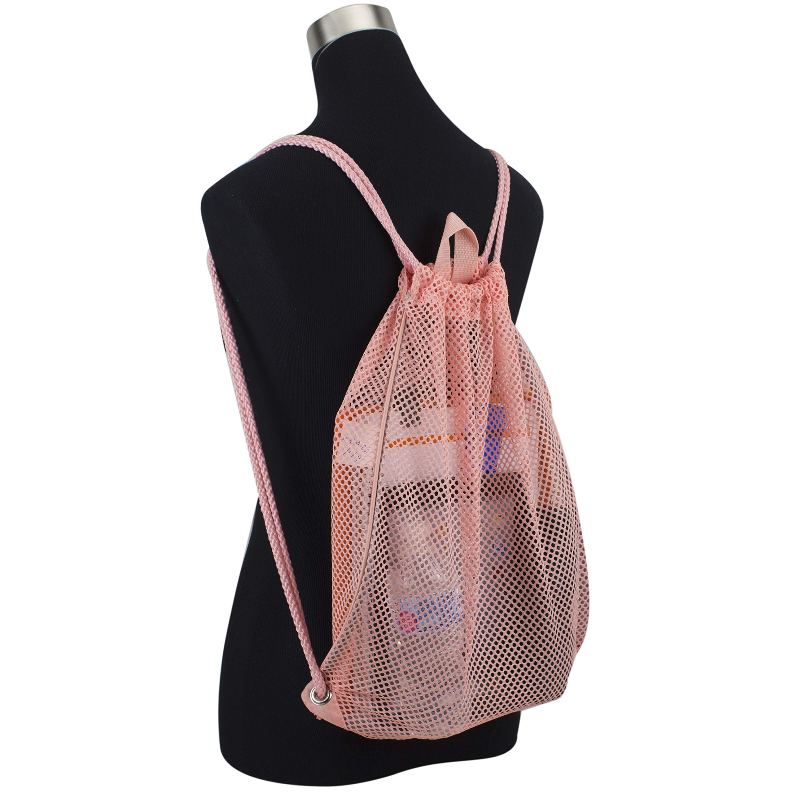 Eastsport Lightweight Mesh Drawstring Backpack - Breathable Gym Sackpack for Travel, College, Beach & Shopping | Perfect for Workouts, Campus Life & Outdoor Activities