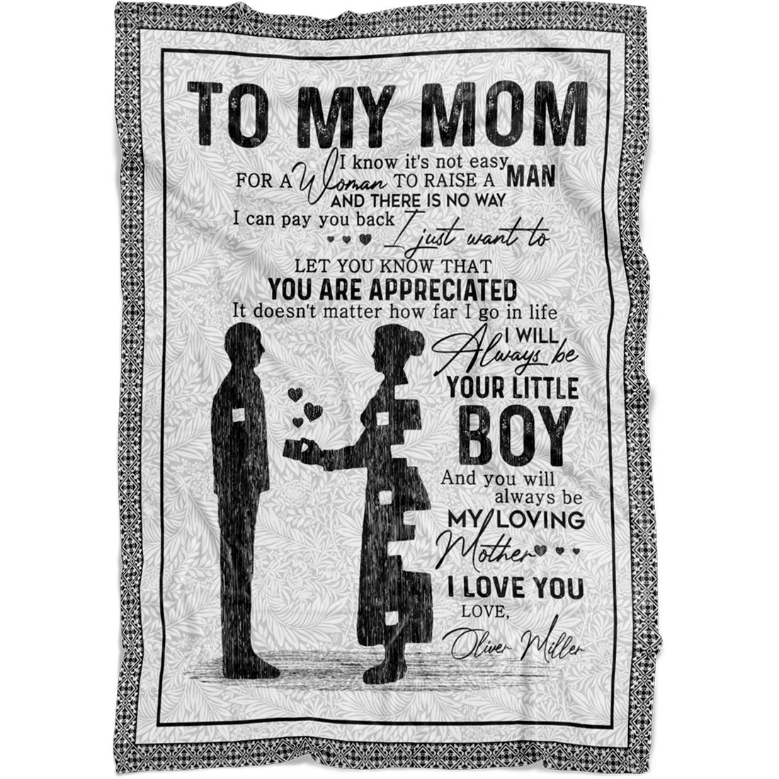 Personalized Fleece Blanket for Mom - Custom Mothers Day Gift from Daughter & Son with Kids Names - 'To My Mom We Love You' - Worlds Greatest Mom Throw - 60