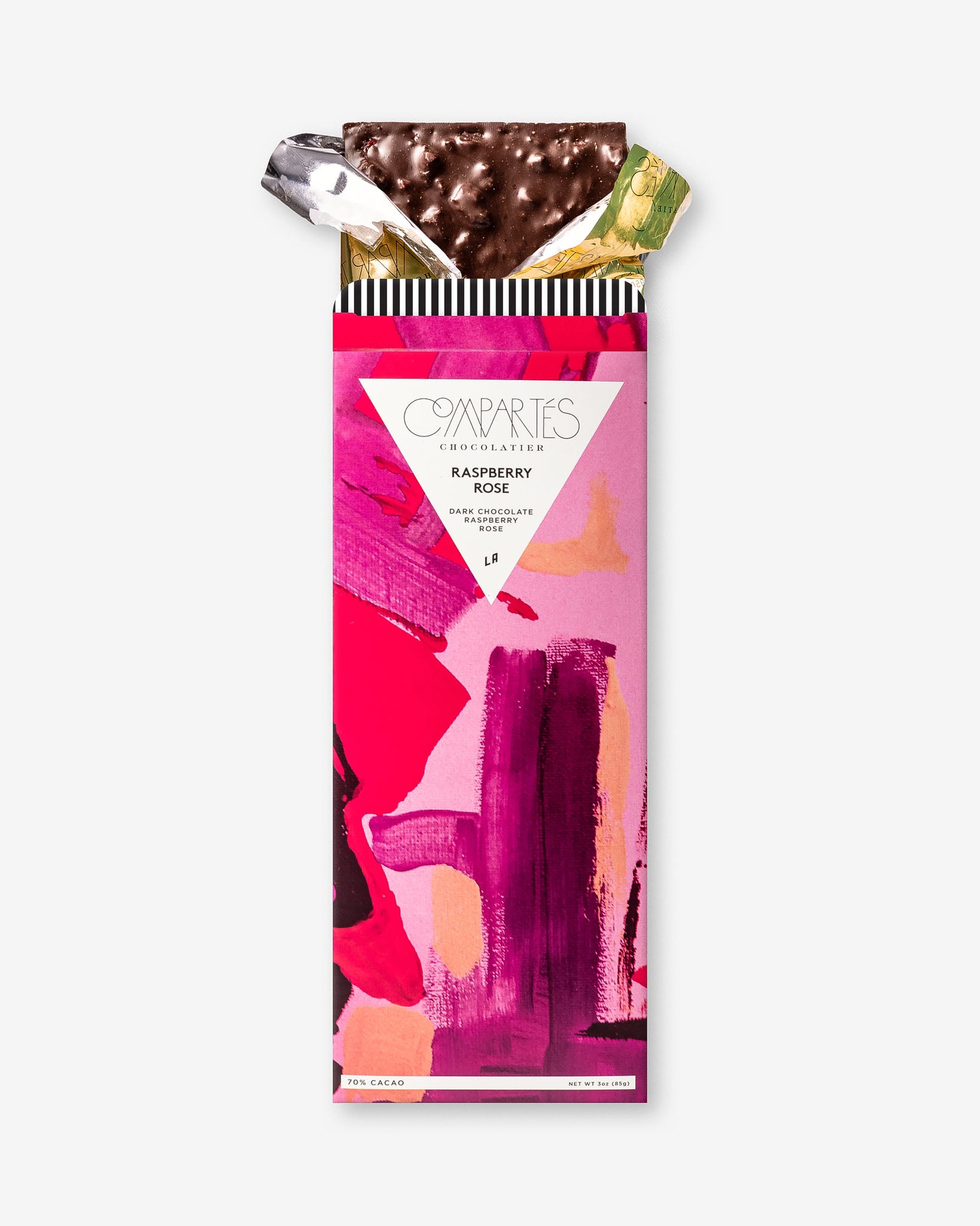 Delicious Raspberry Rose Chocolate Bar - Gourmet Dark Chocolate with Real Fruit & Floral Notes - Perfect for Valentine's Day Gifts, Romantic Dates & Self-Care Treats