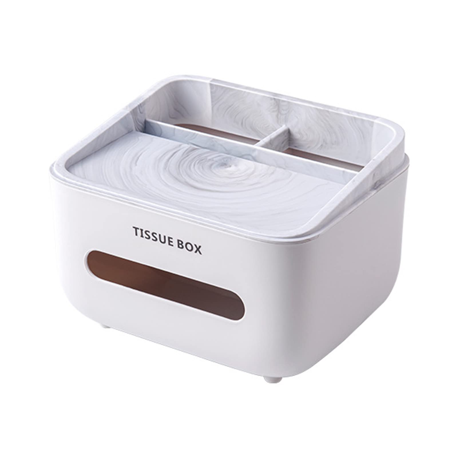 IKAXIYO Wide Opening Napkin Box - Durable PP Plastic Multi-Function Remote Control Storage Tissue Holder for Desk - Dustproof & Convenient - Perfect for Home, Office, and Restaurant Use