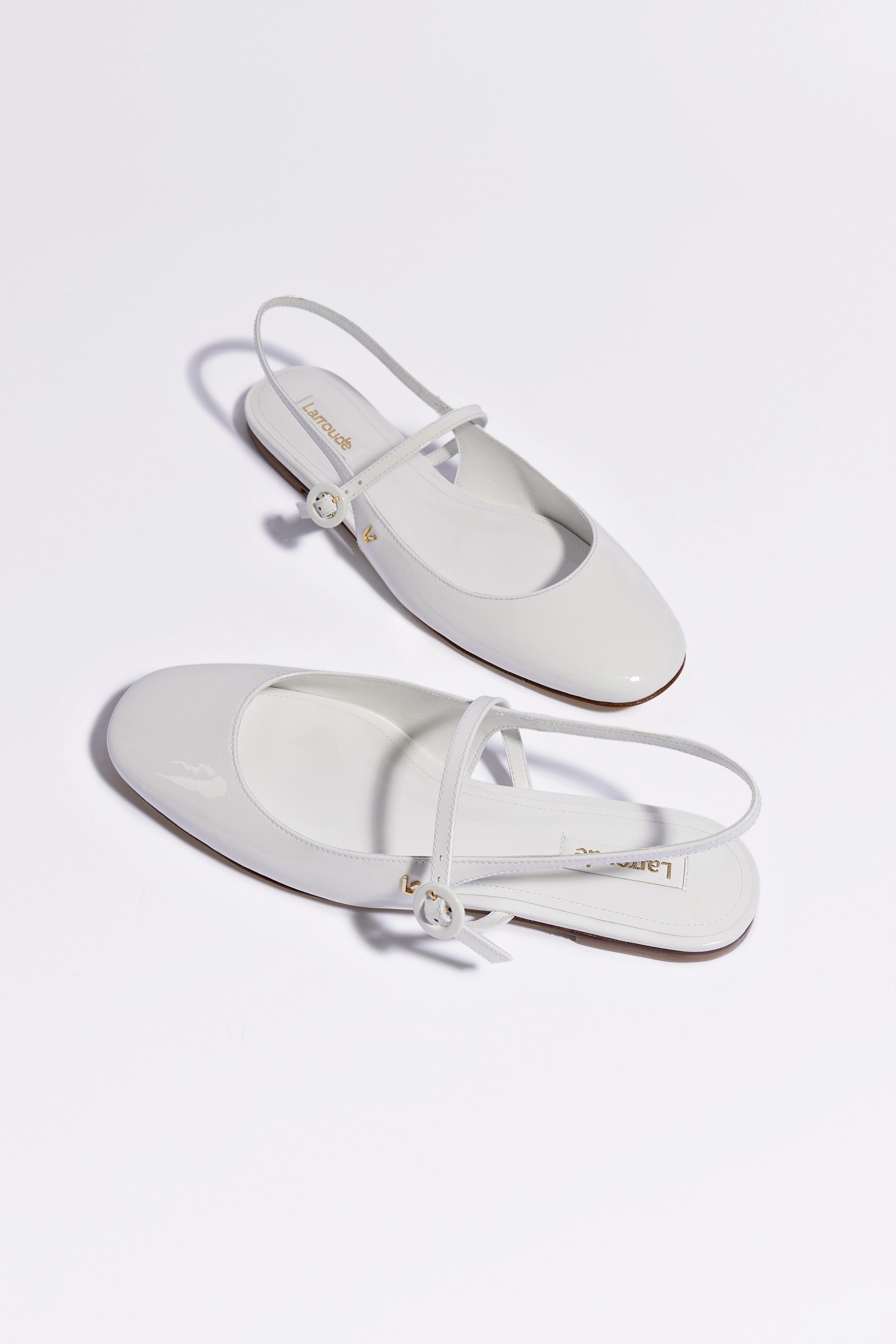 Georgina Women's Ballet Flats - White Patent Leather Shoes for Comfort & Style | Perfect for Work, Casual Wear & Dancing